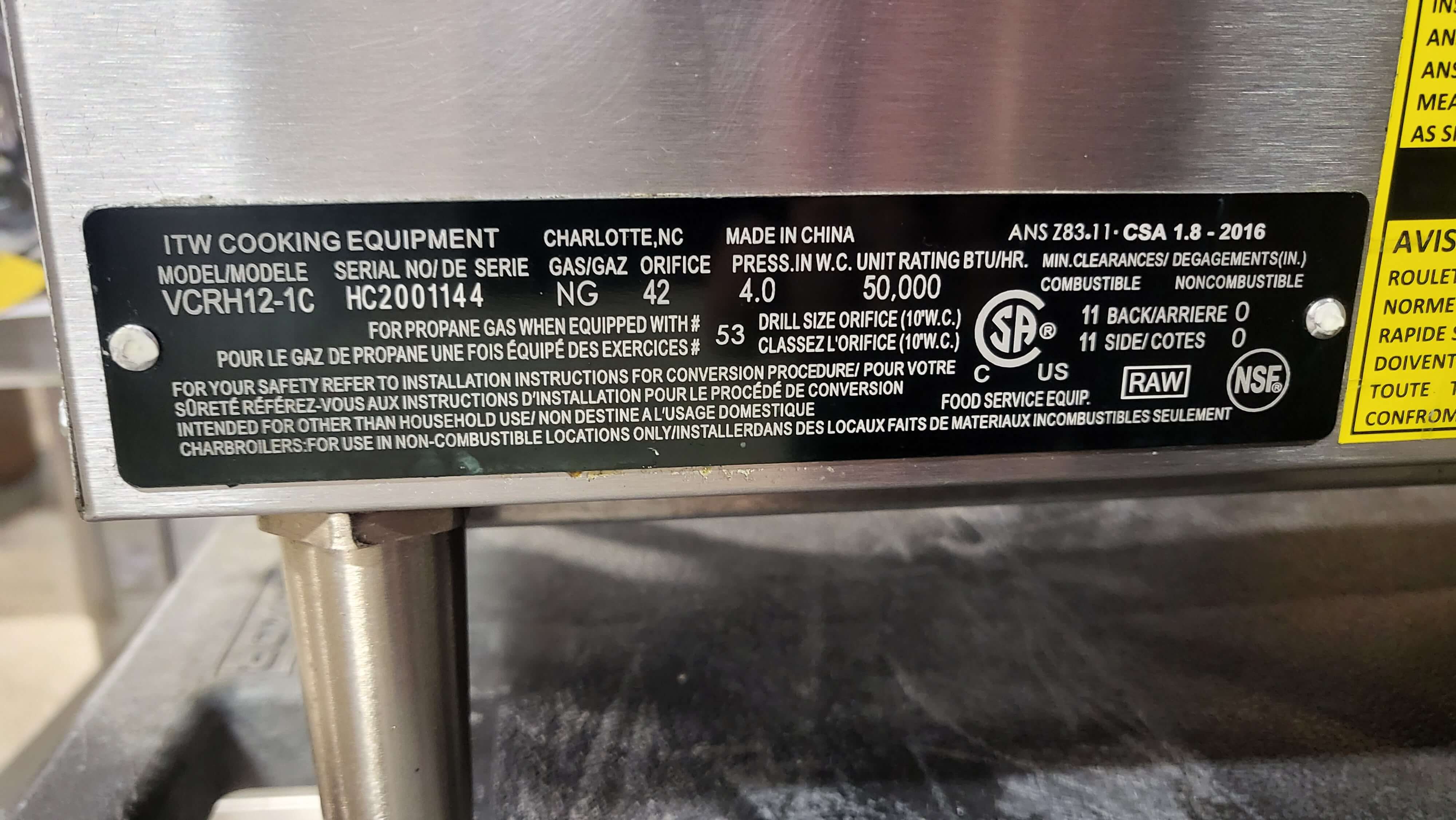 Vulcan VCRH12H Hot Plate