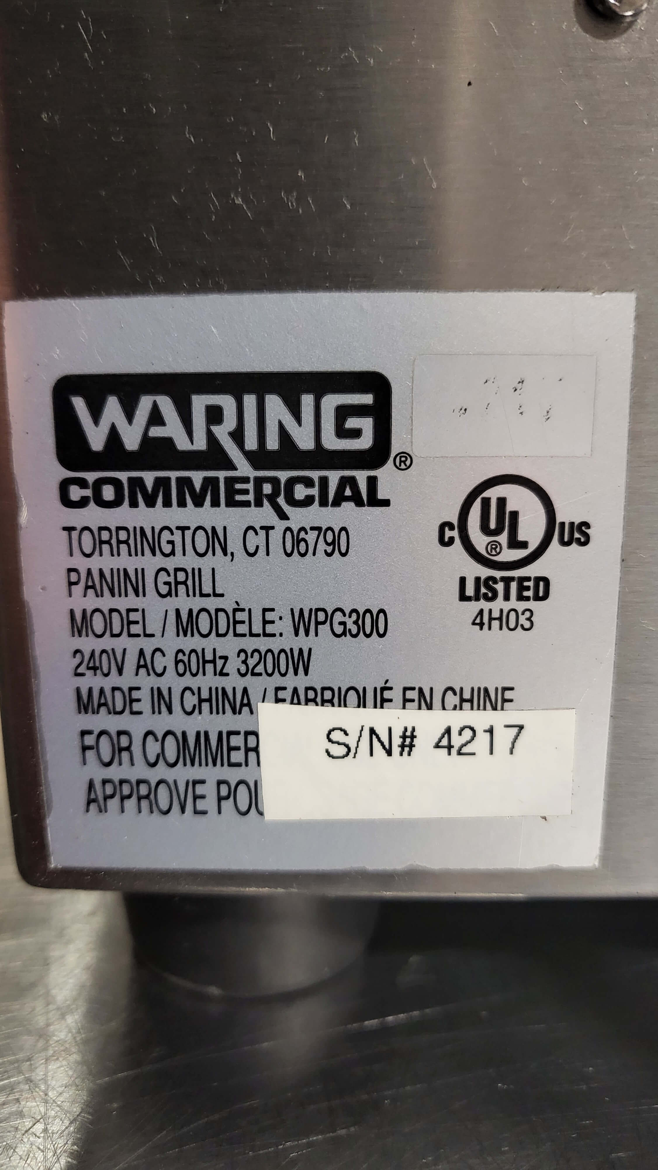 Waring WPG300 Panini Grill