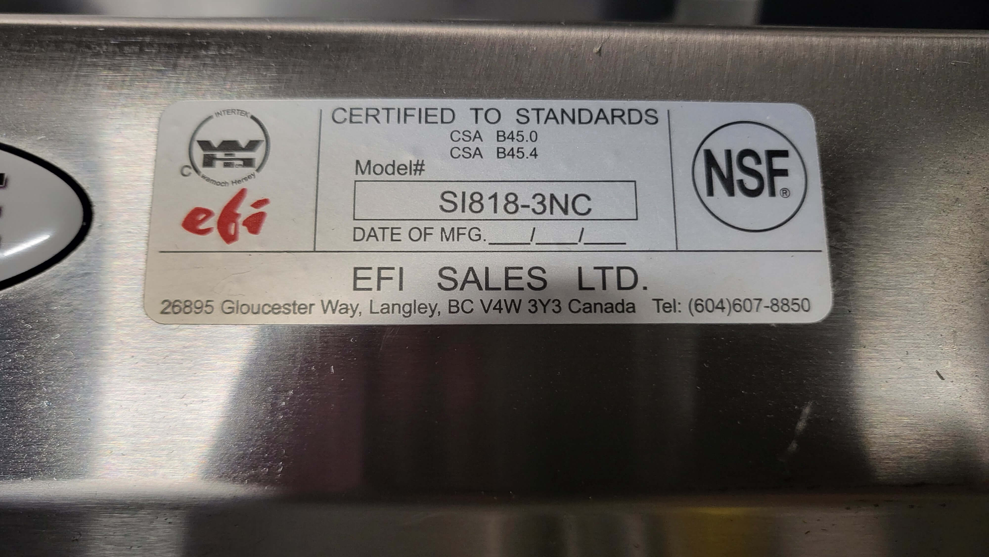 Thumbnail - EFI SI818-3NC Three Compartment Sink