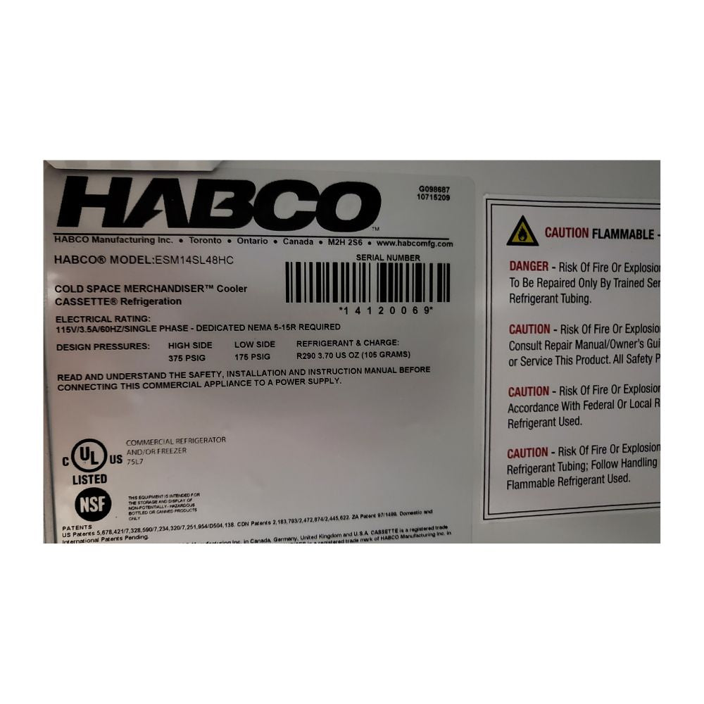 Habco ESM14SL48HC Refrigerated Unit