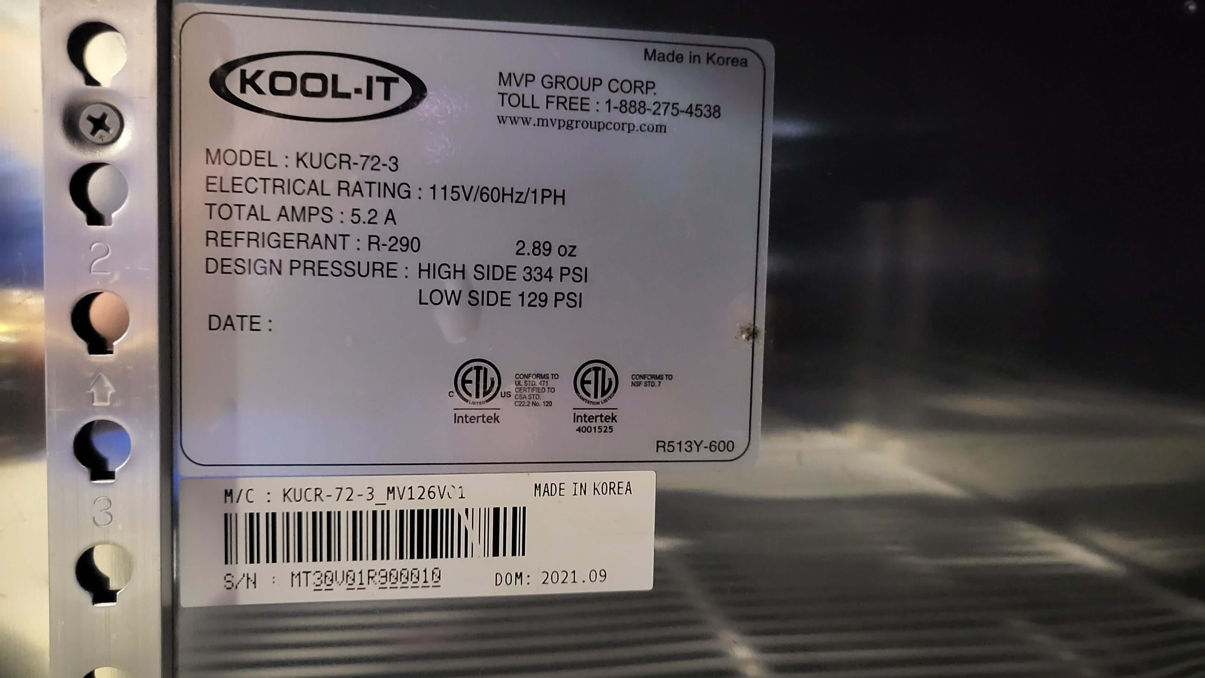 Thumbnail - Kool-It KUCR-72-Undercounter Cooler