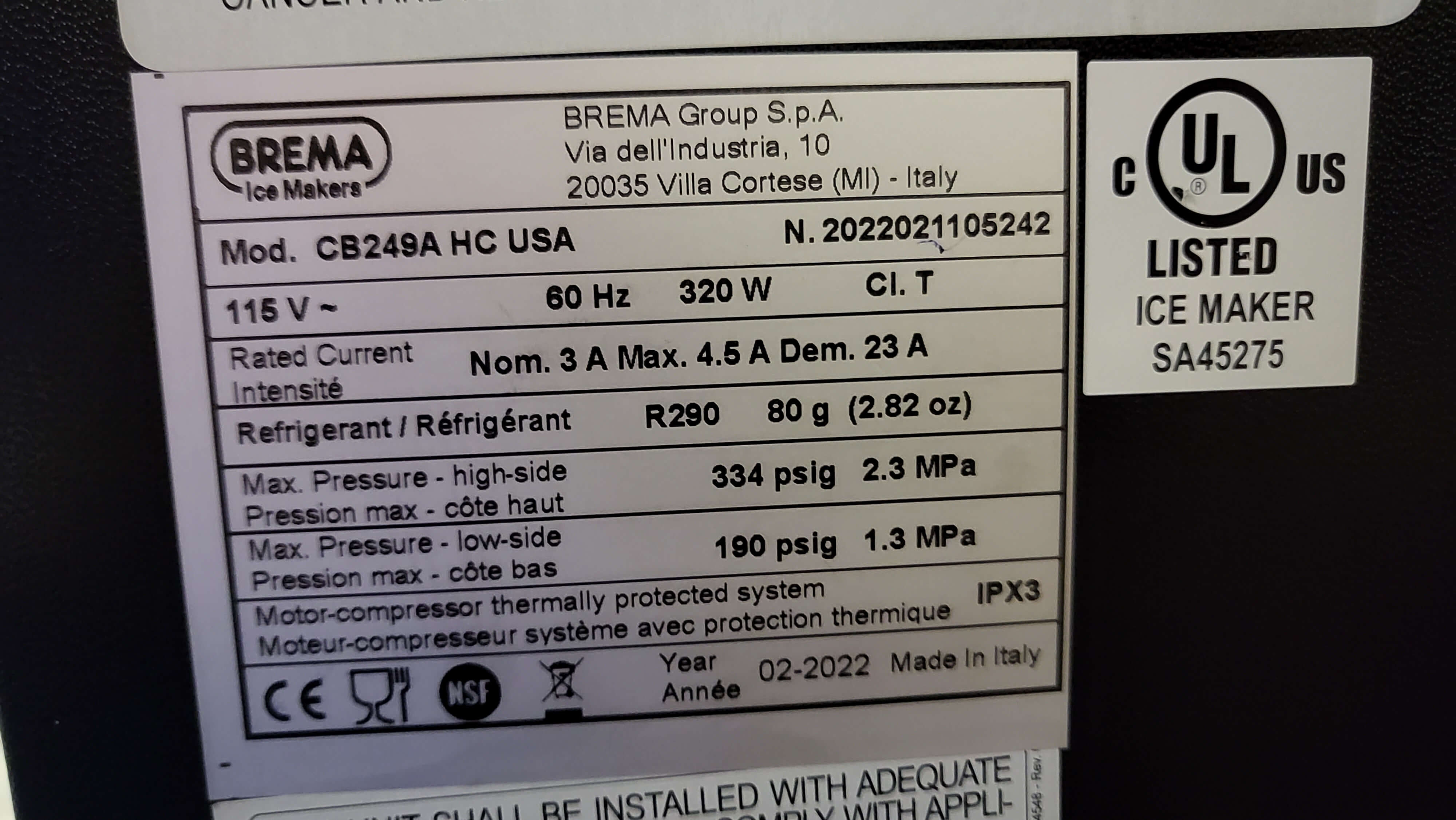 Thumbnail - Brema CB249A Undercounter Ice Cube Maker