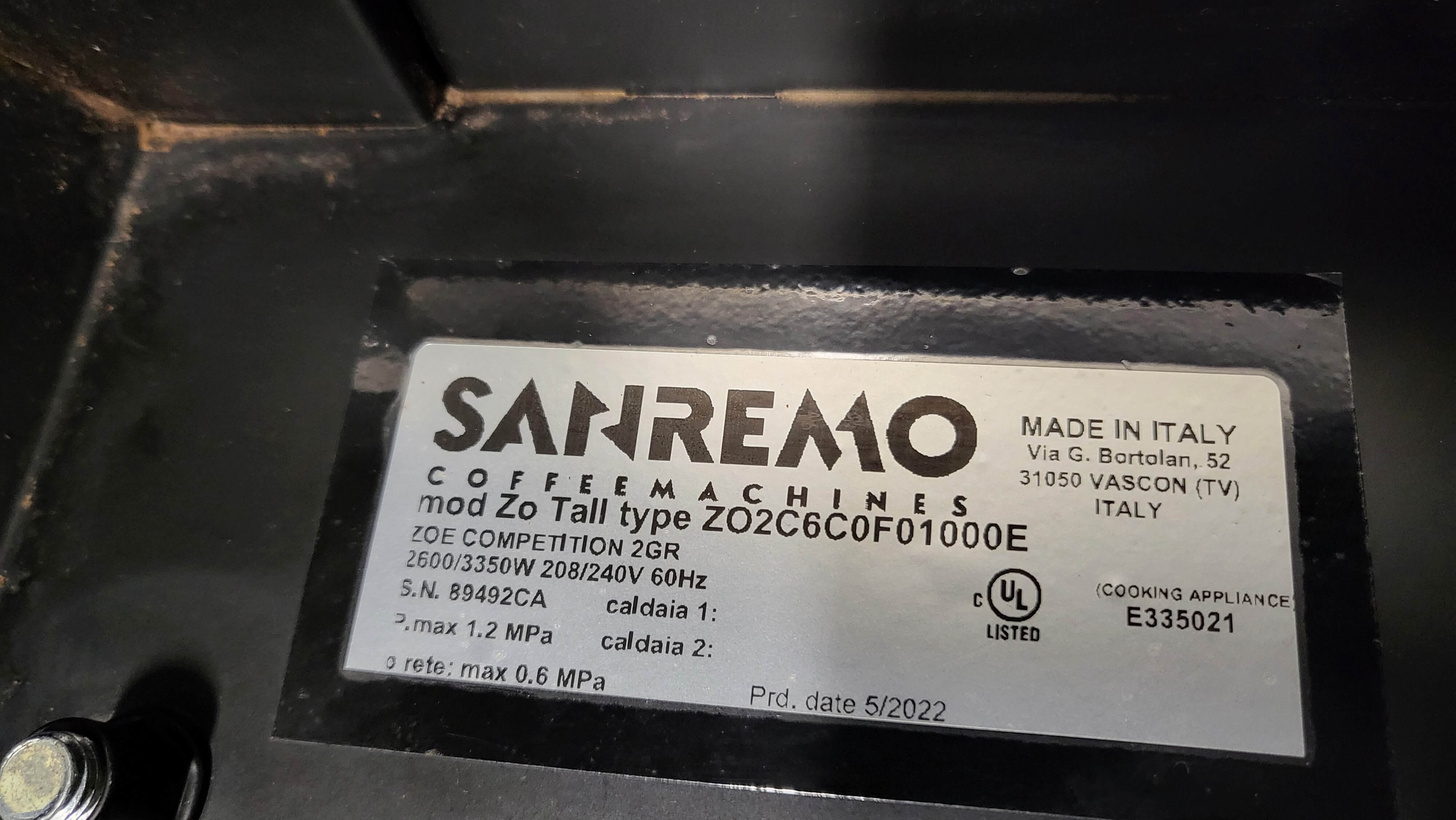 Thumbnail - Sanremo ZOE COMPACT Espresso Machine