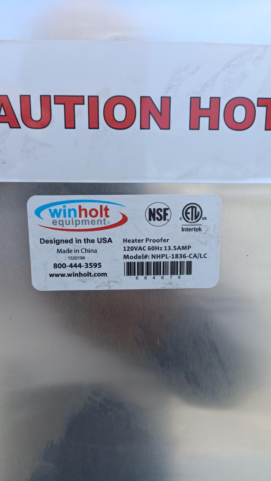 Thumbnail - Winholt NHPL-1836C-CA/LC Holding Cabinet