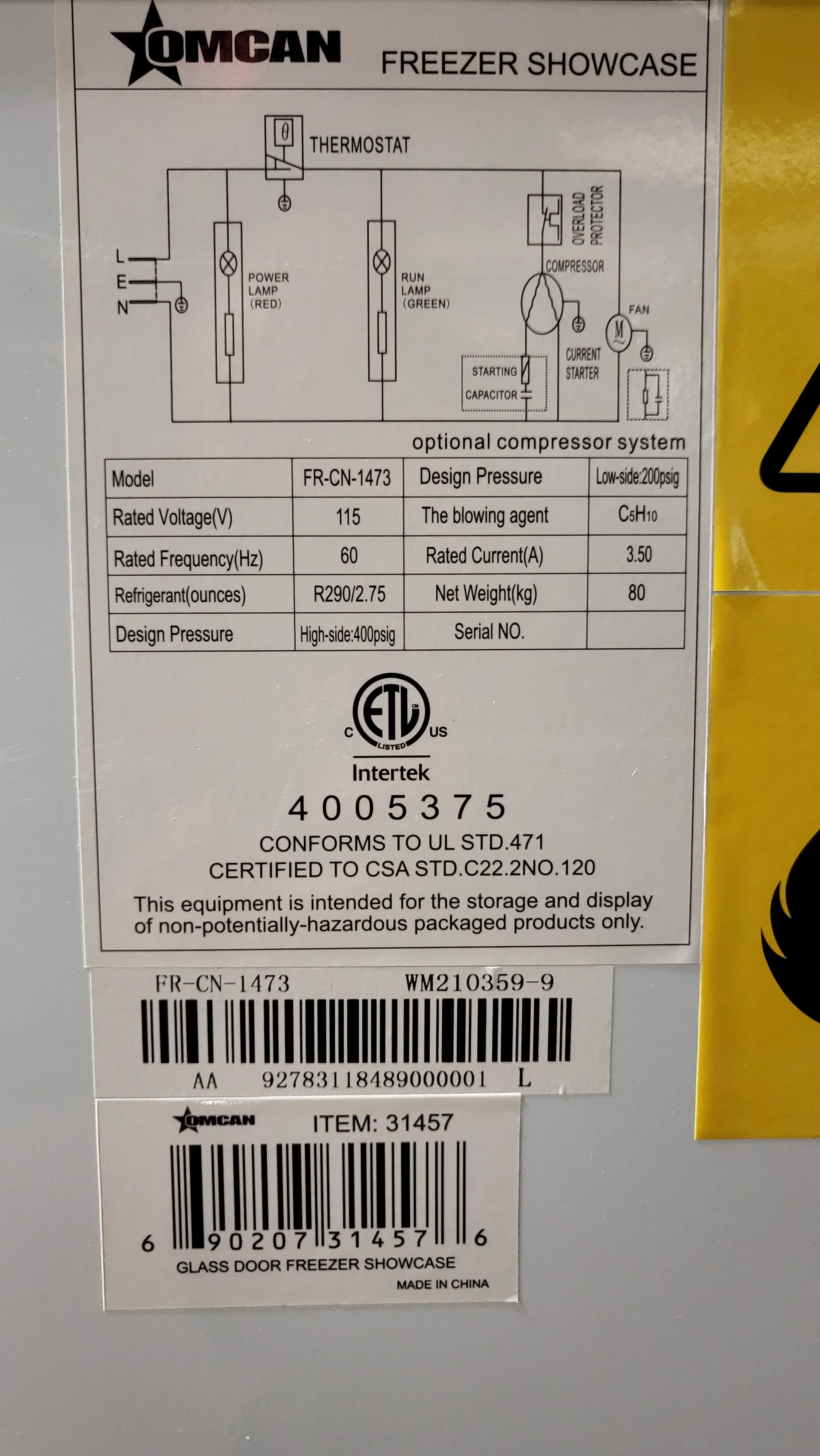 Omcan FRNC-1473 Chest Freezer