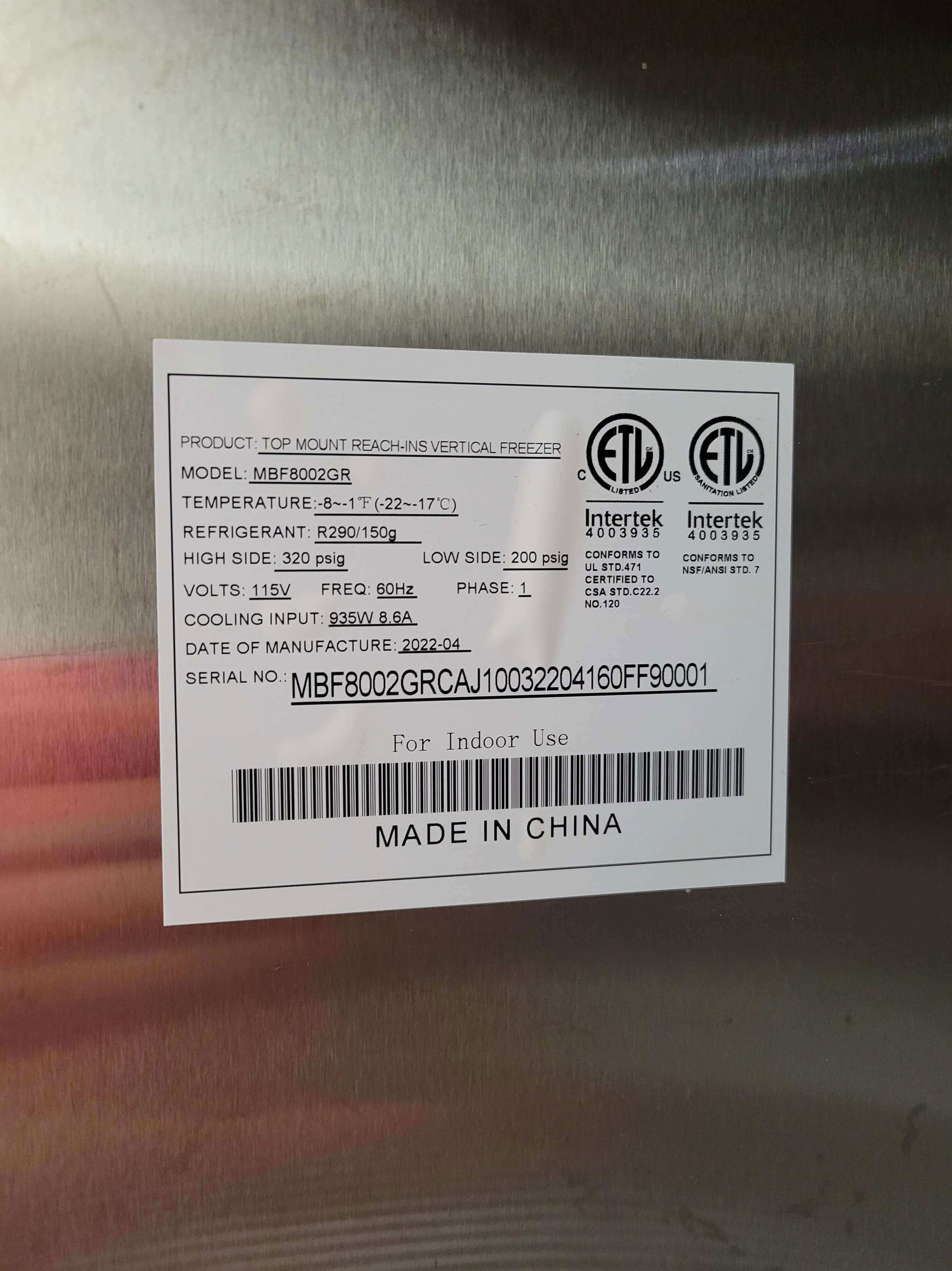 Thumbnail - Atosa MBF8002GR Upright Freezer