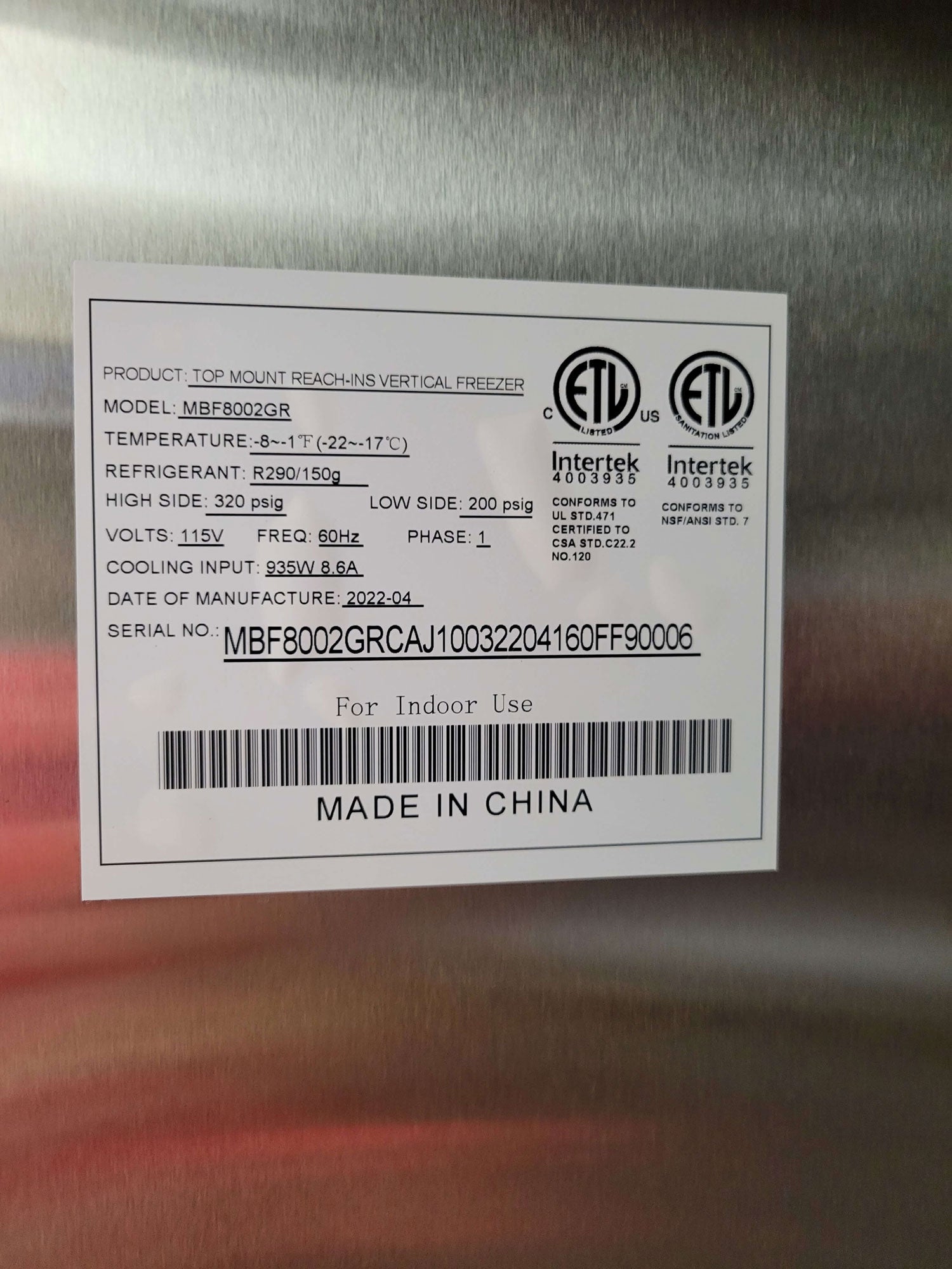 Thumbnail - Atosa MBF8002GR Reach In Freezer