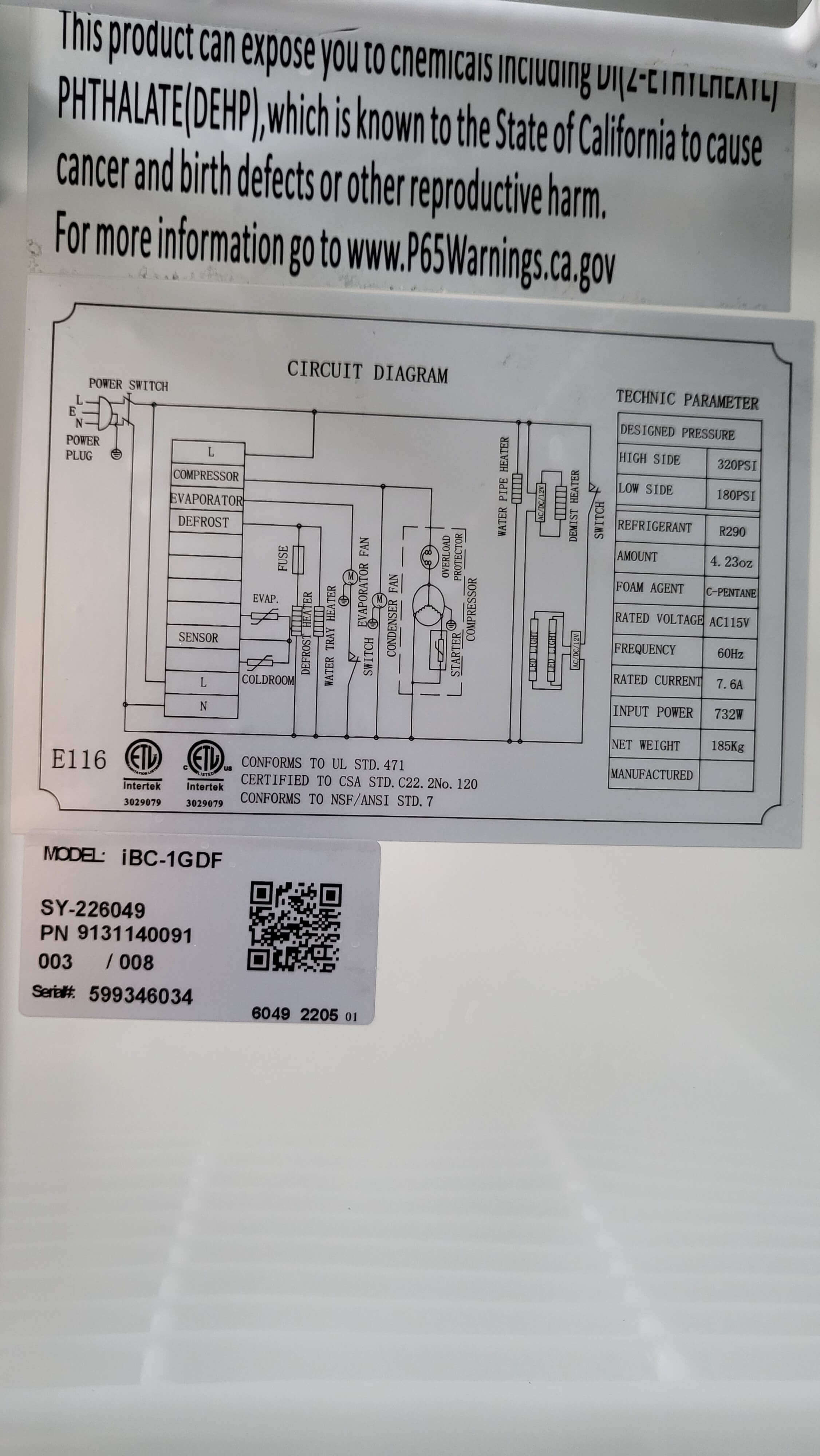 Thumbnail - iBeeCool iBC-1GDF Display Door Freezer