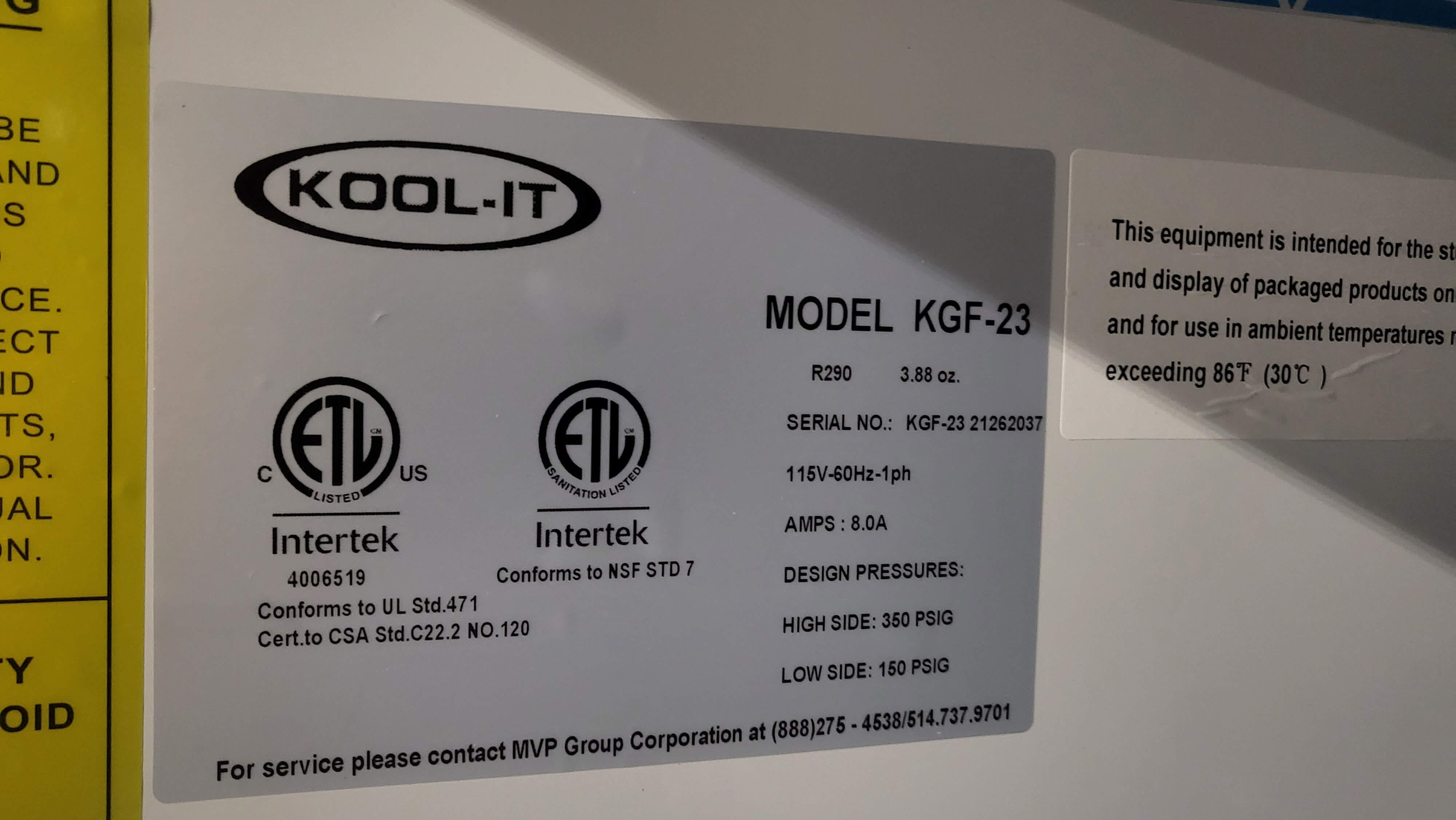 Thumbnail - Kool-It  KGF-23  Glass Door Freezer