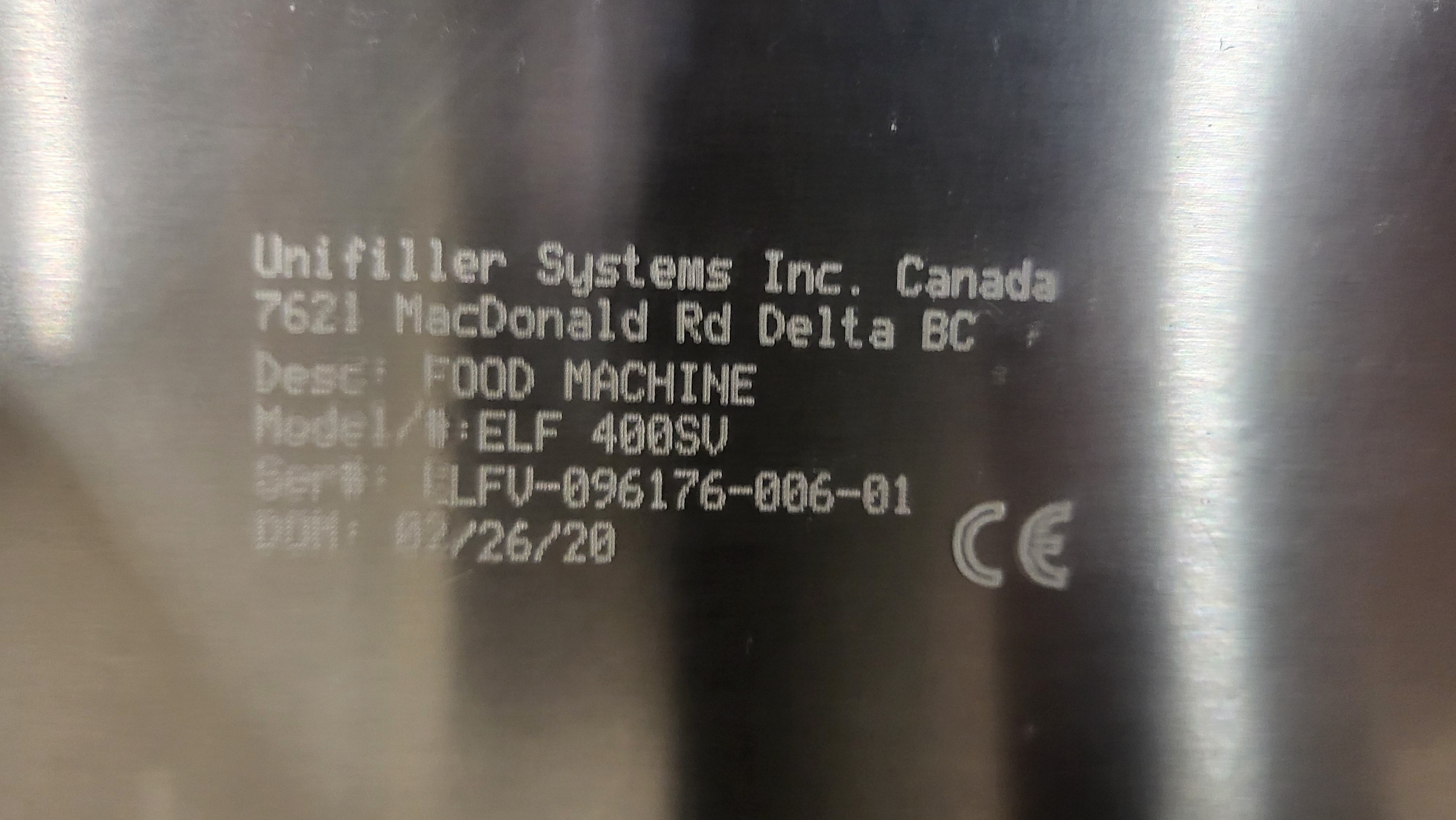 Unifiller ELF 400 Depositer and Filler