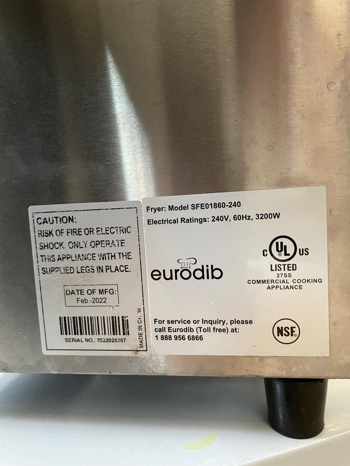 Eurodib SFE01860-240 Fryer