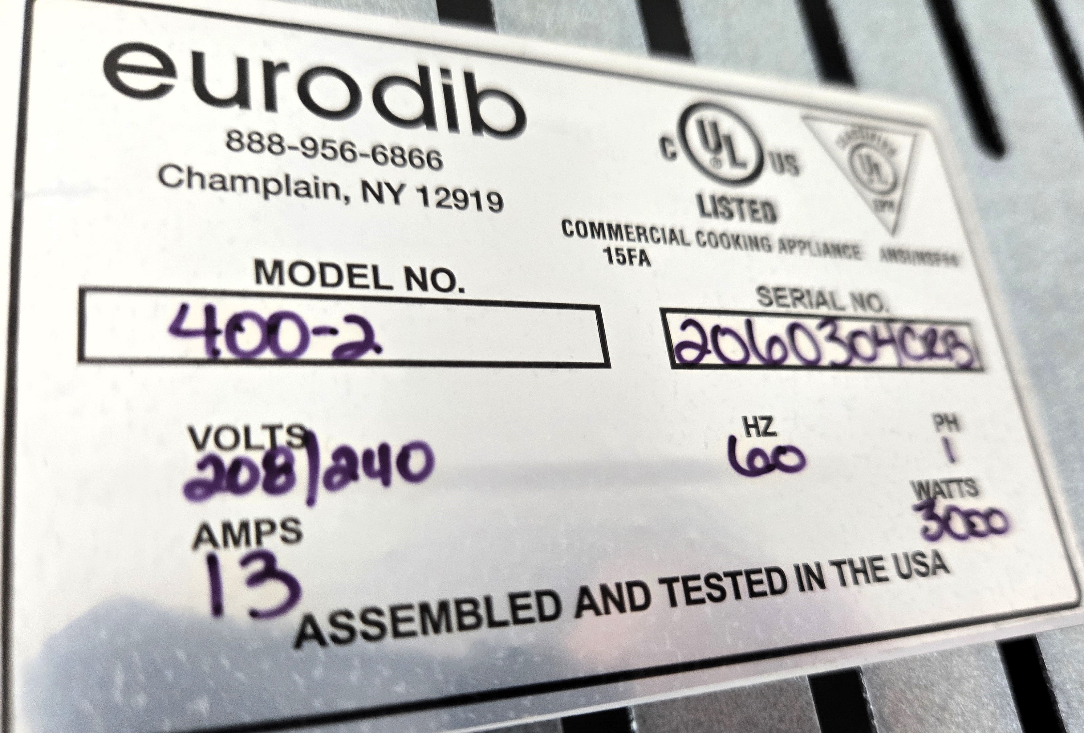 Eurodib 400-2 Crepe Maker