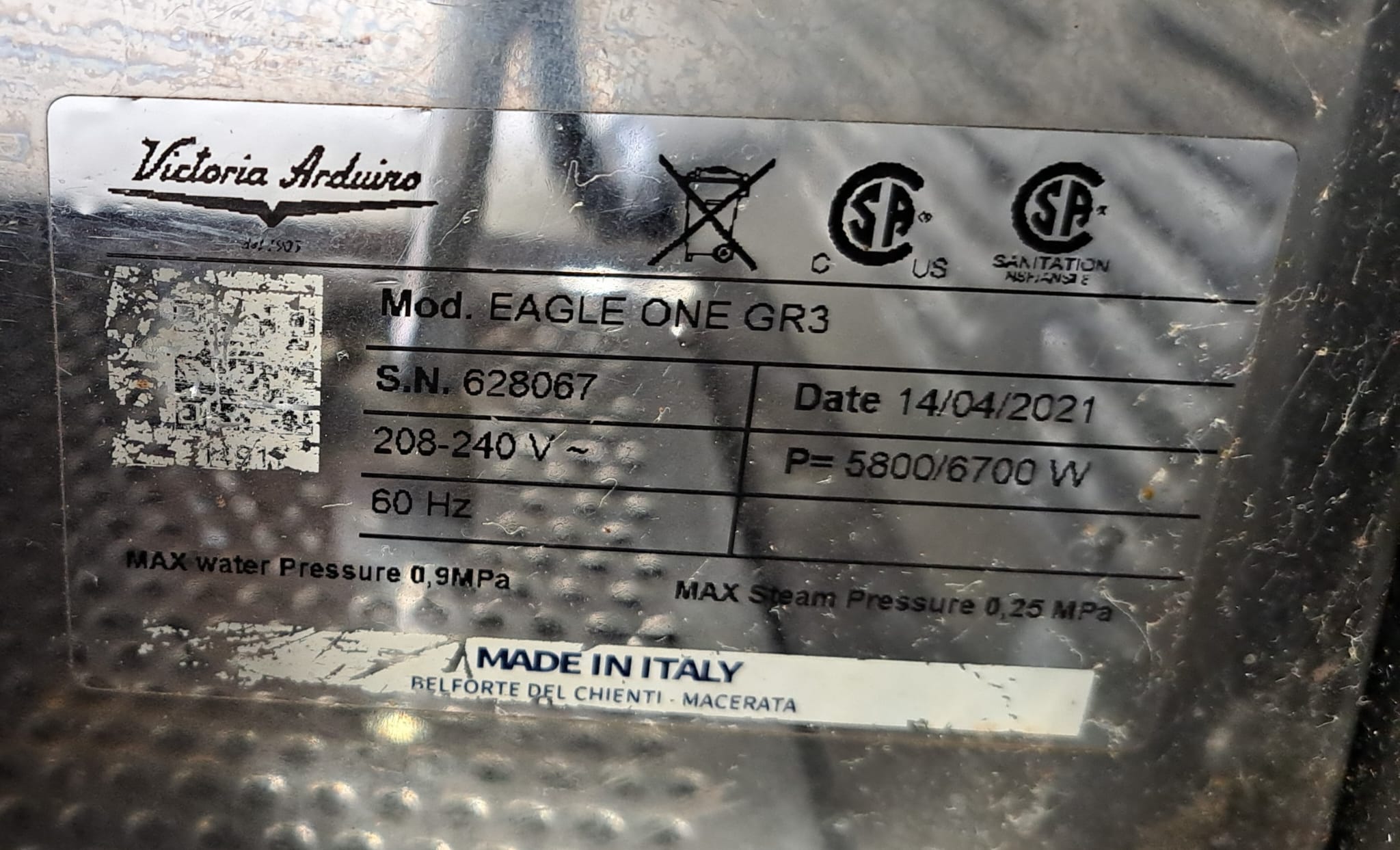 Victoria Arduino Eagle One 3 Group Espresso Machine