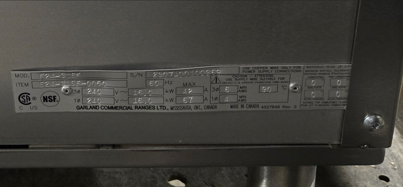 Garland E24-31SF Countertop Electrical Deep Fryer