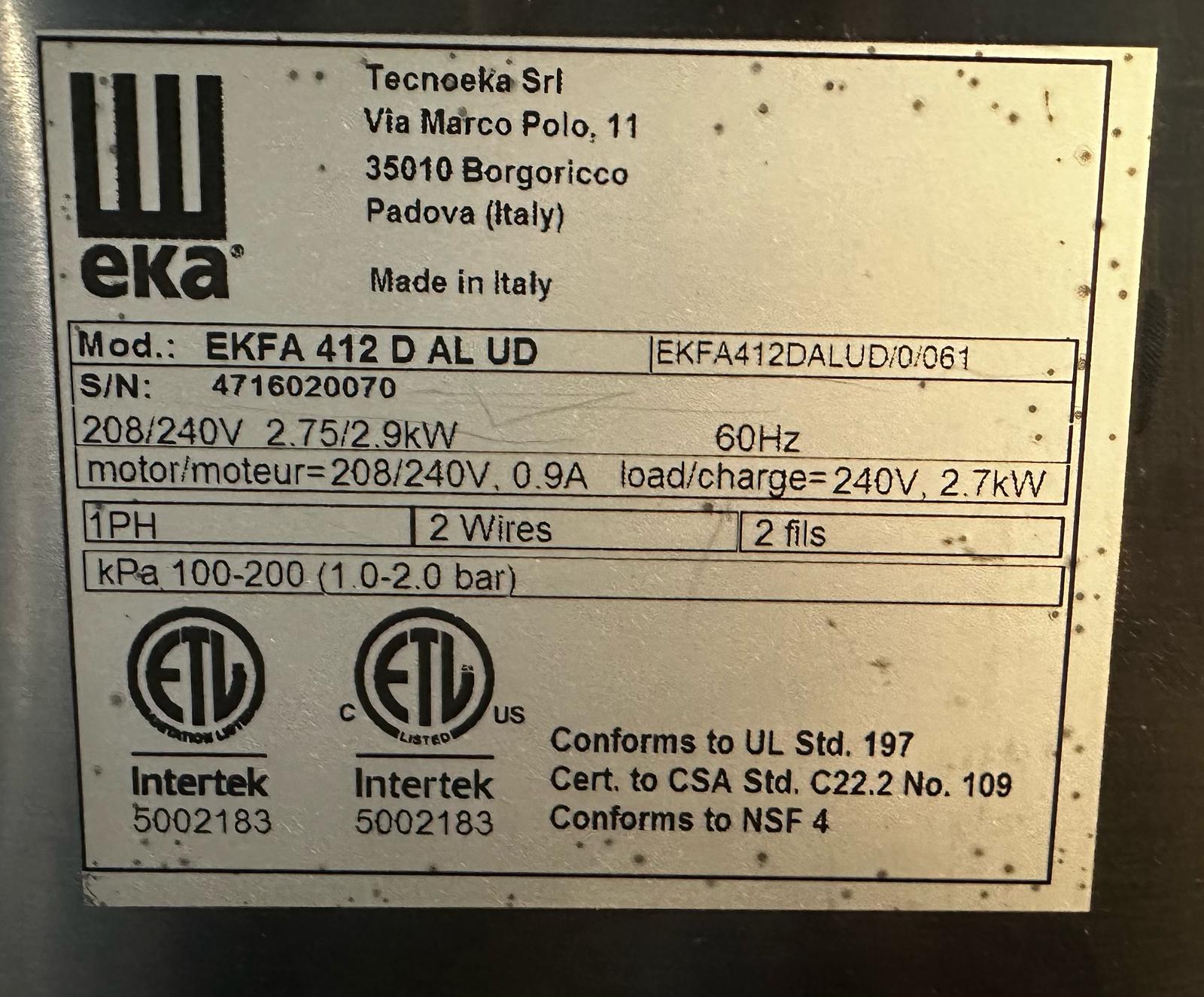 EKA EKFA412 Half Size Countertop Convection Oven - Electric
