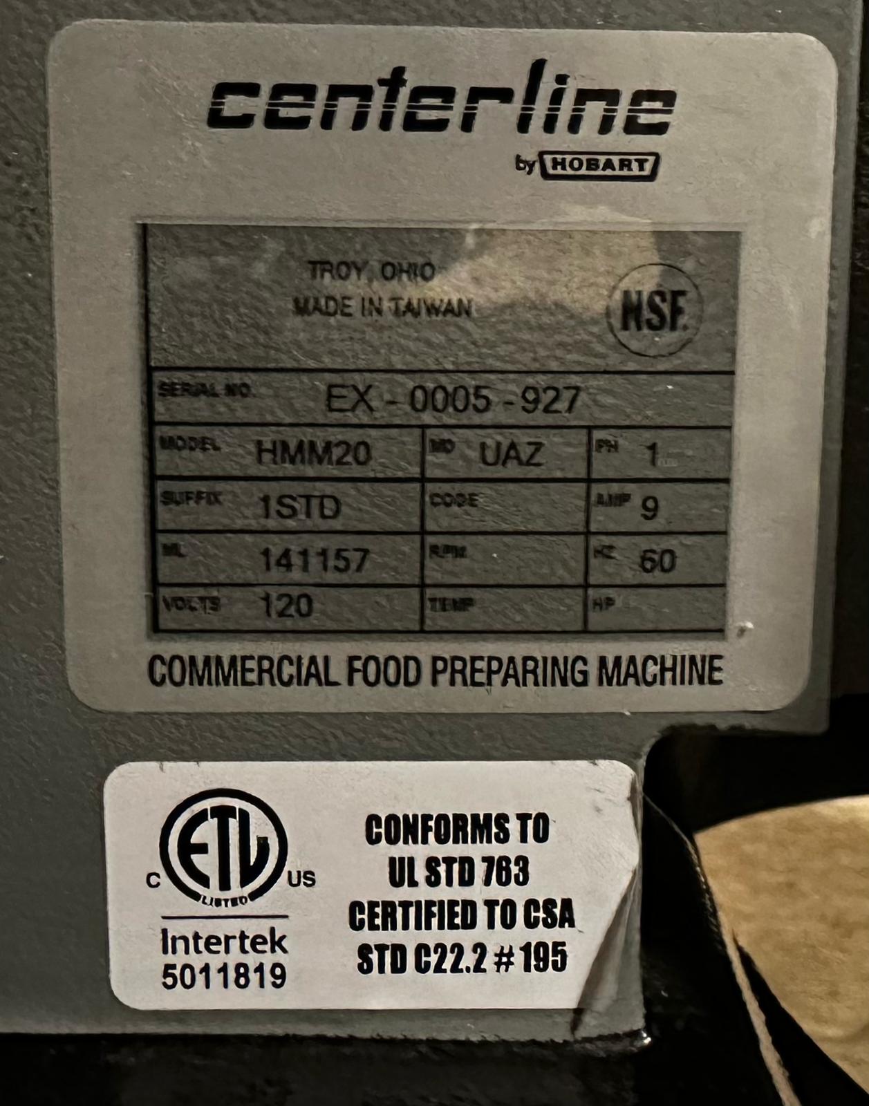 Hobart Centerline HMM20 Planetary Mixer - 20 Quart