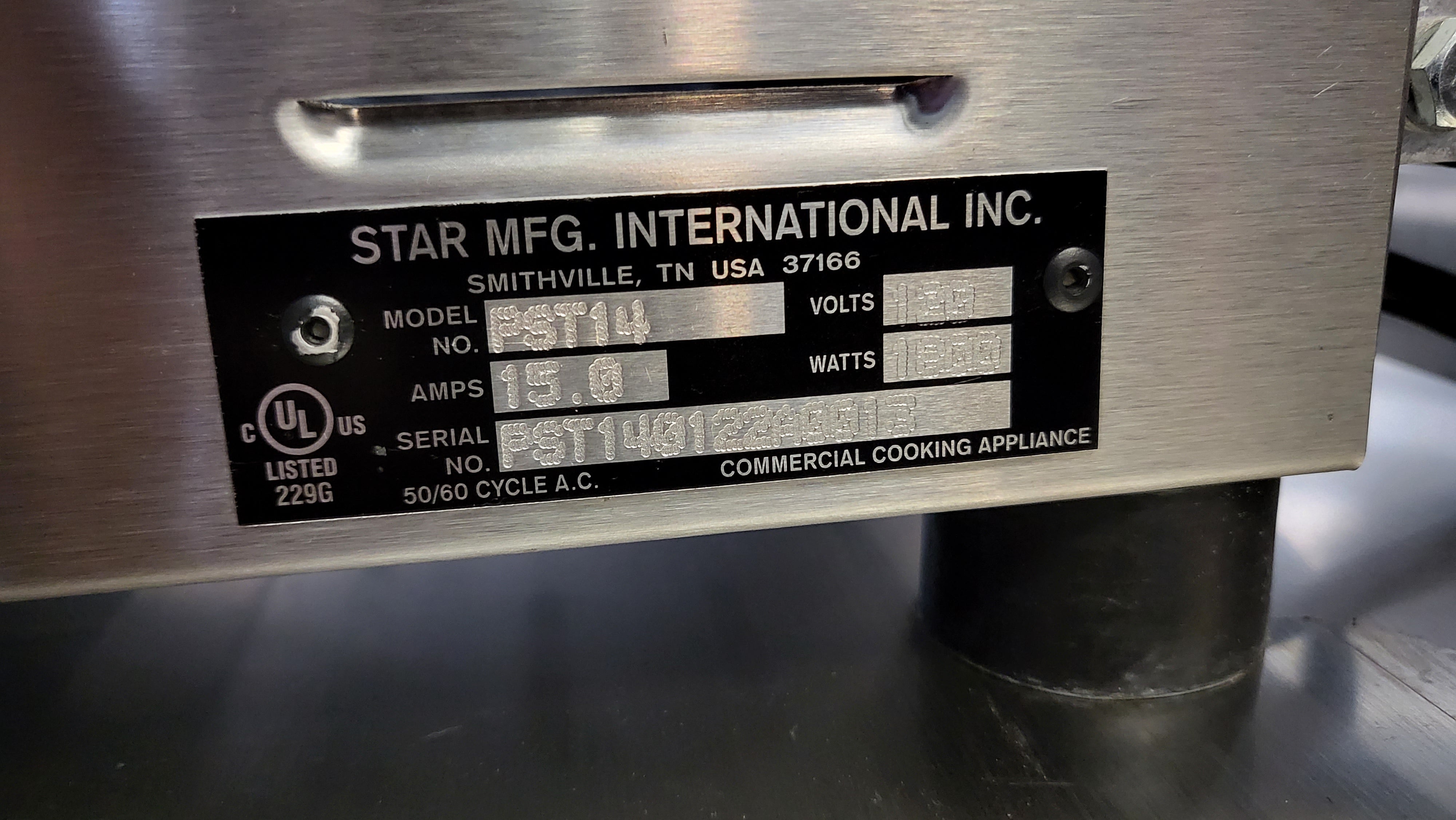 Star PST14 Single Commercial Panini Press