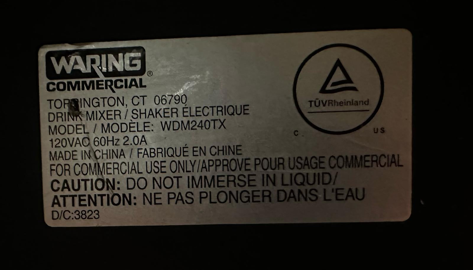 Waring Canada WDM240TX Drink Mixer
