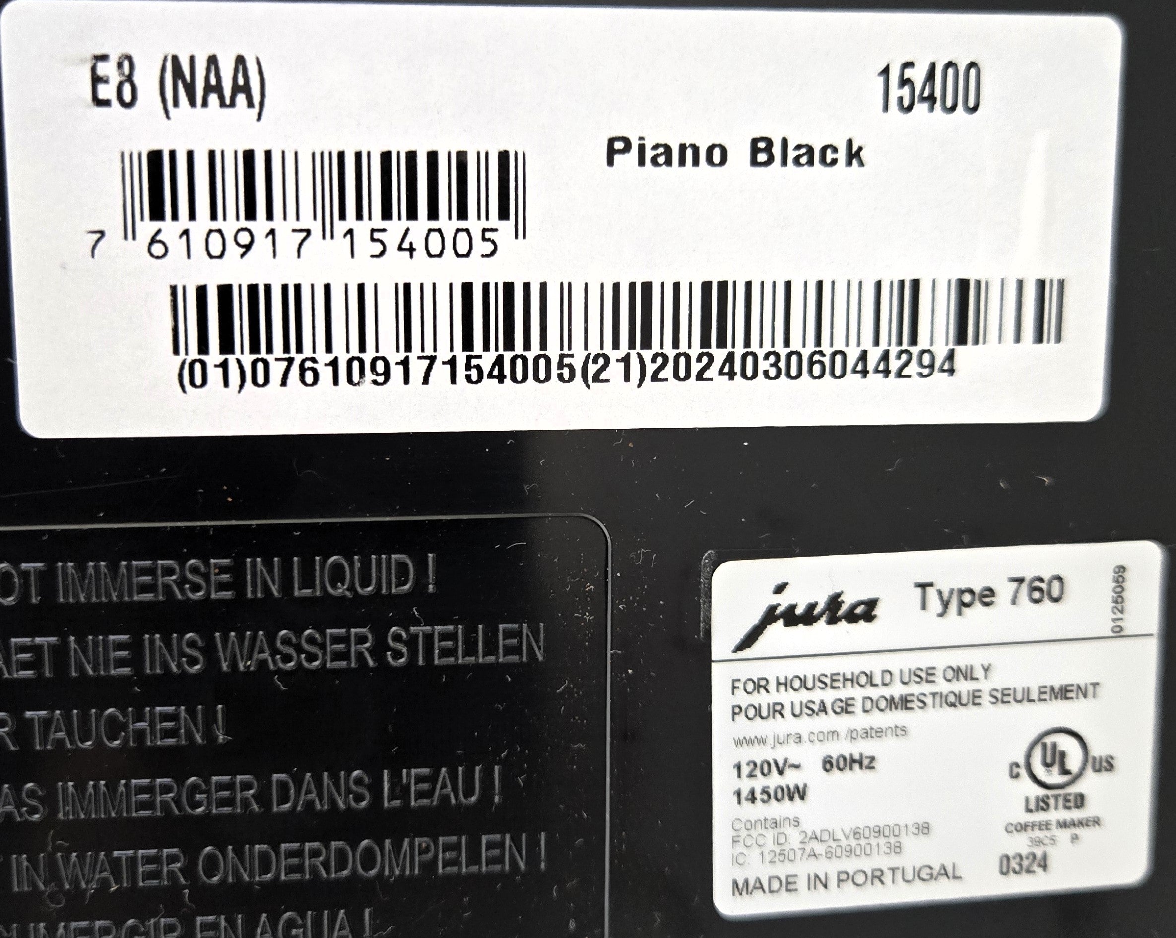 Jura E8 Specialty Coffee Machine