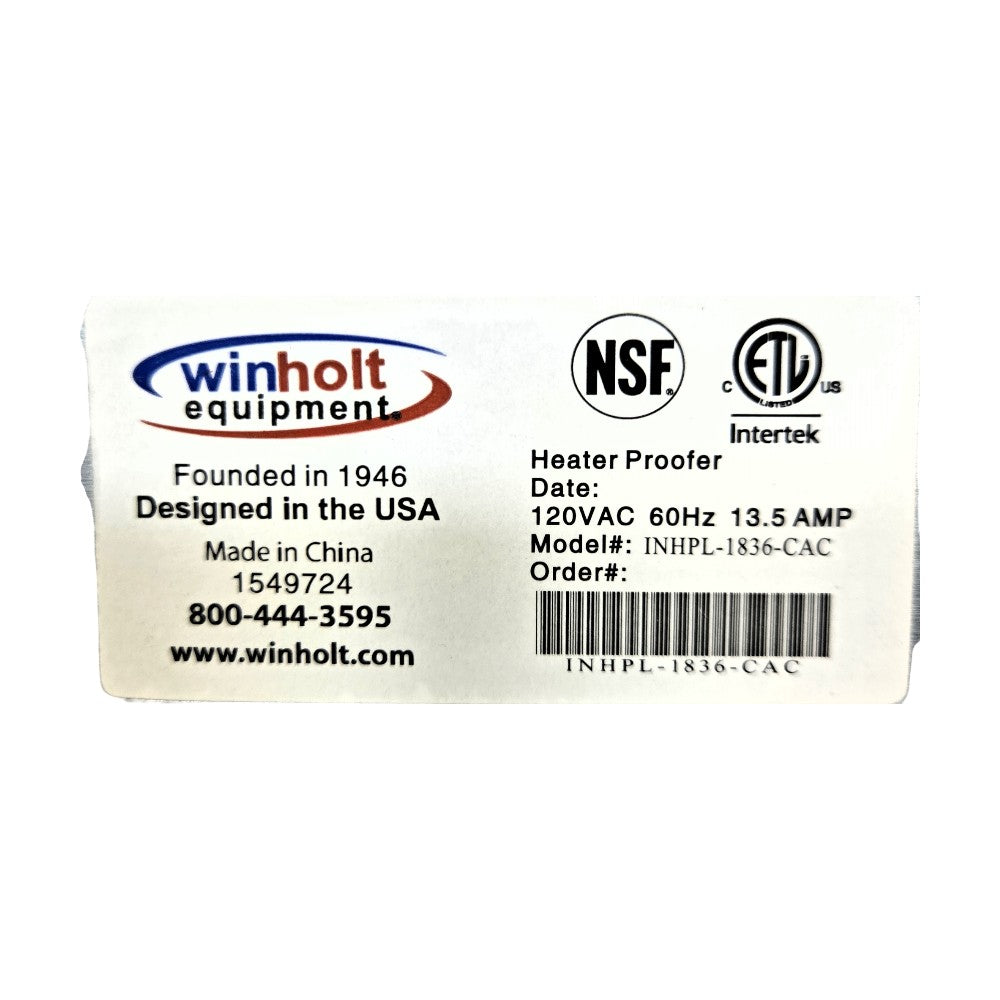 Winholt INHPL-1836-CAC Heated Proofer