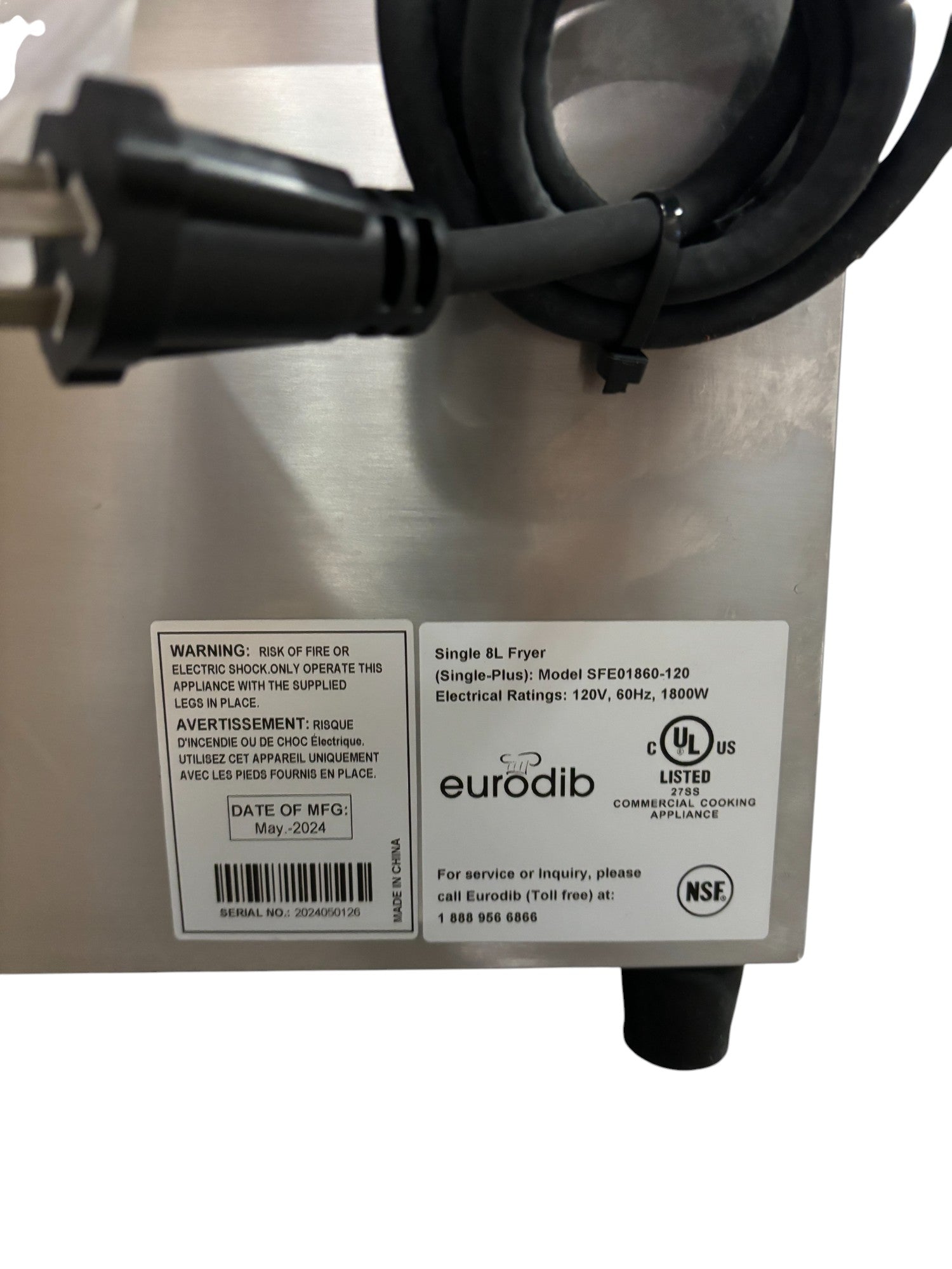 Eurodib SFE01860-120  Fryer