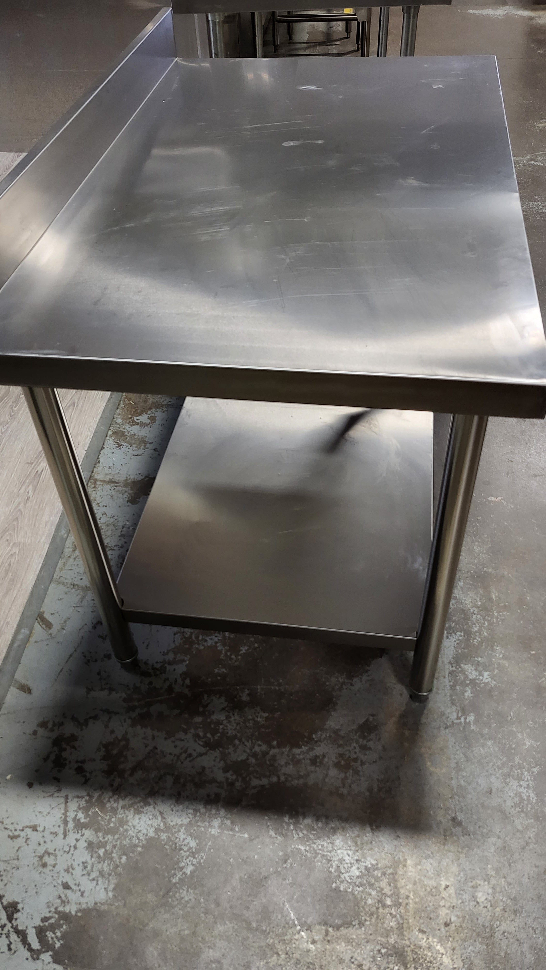 Thumbnail - Omcan Stainless Steel Table With Backsplash 42 x 48