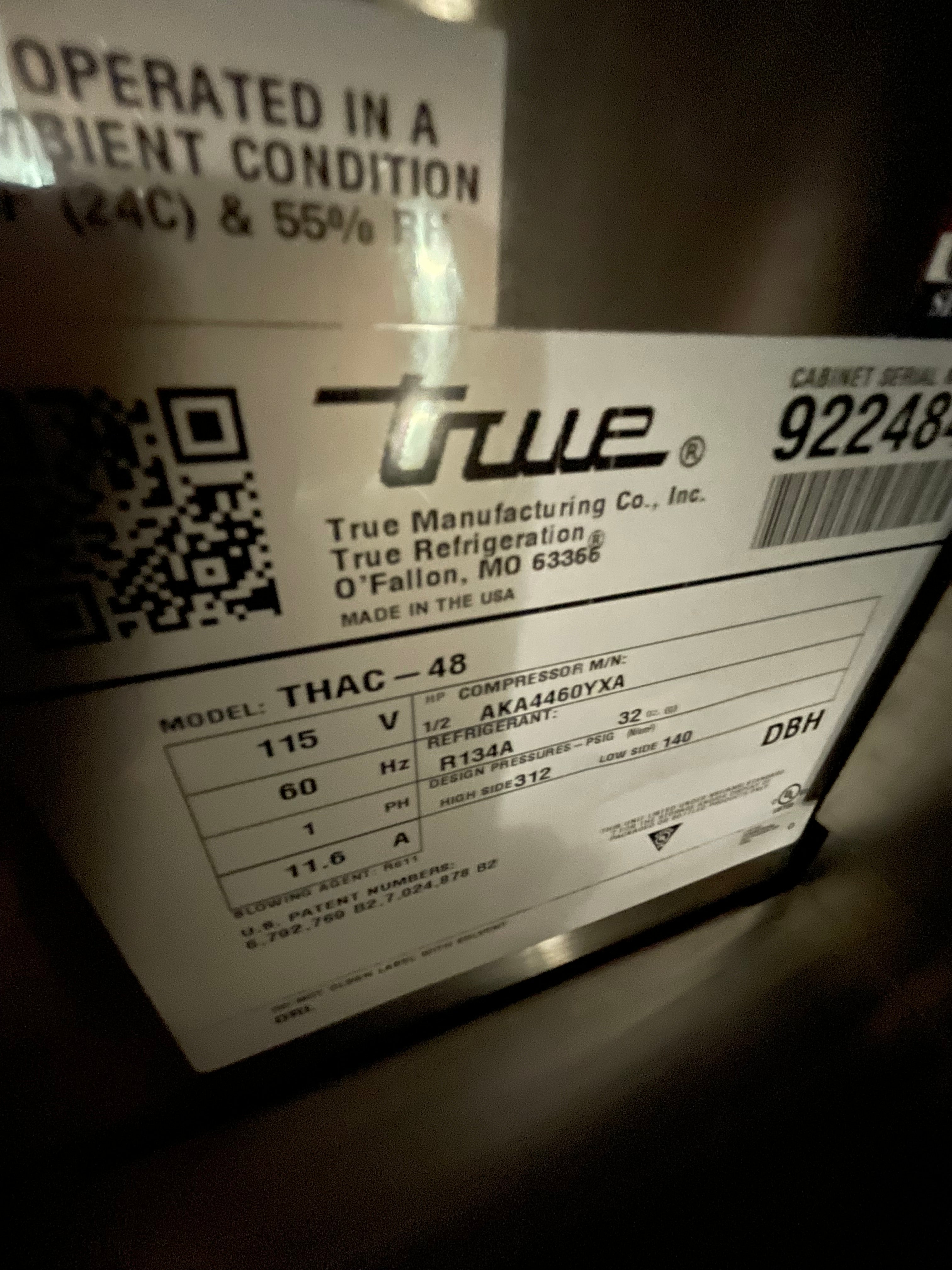 True THAC-48 Horizontal Open Cooler with Air Curtain