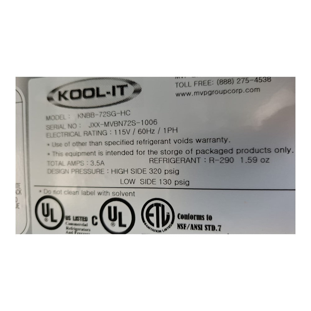 Kool-It KNBB-72SG-HC