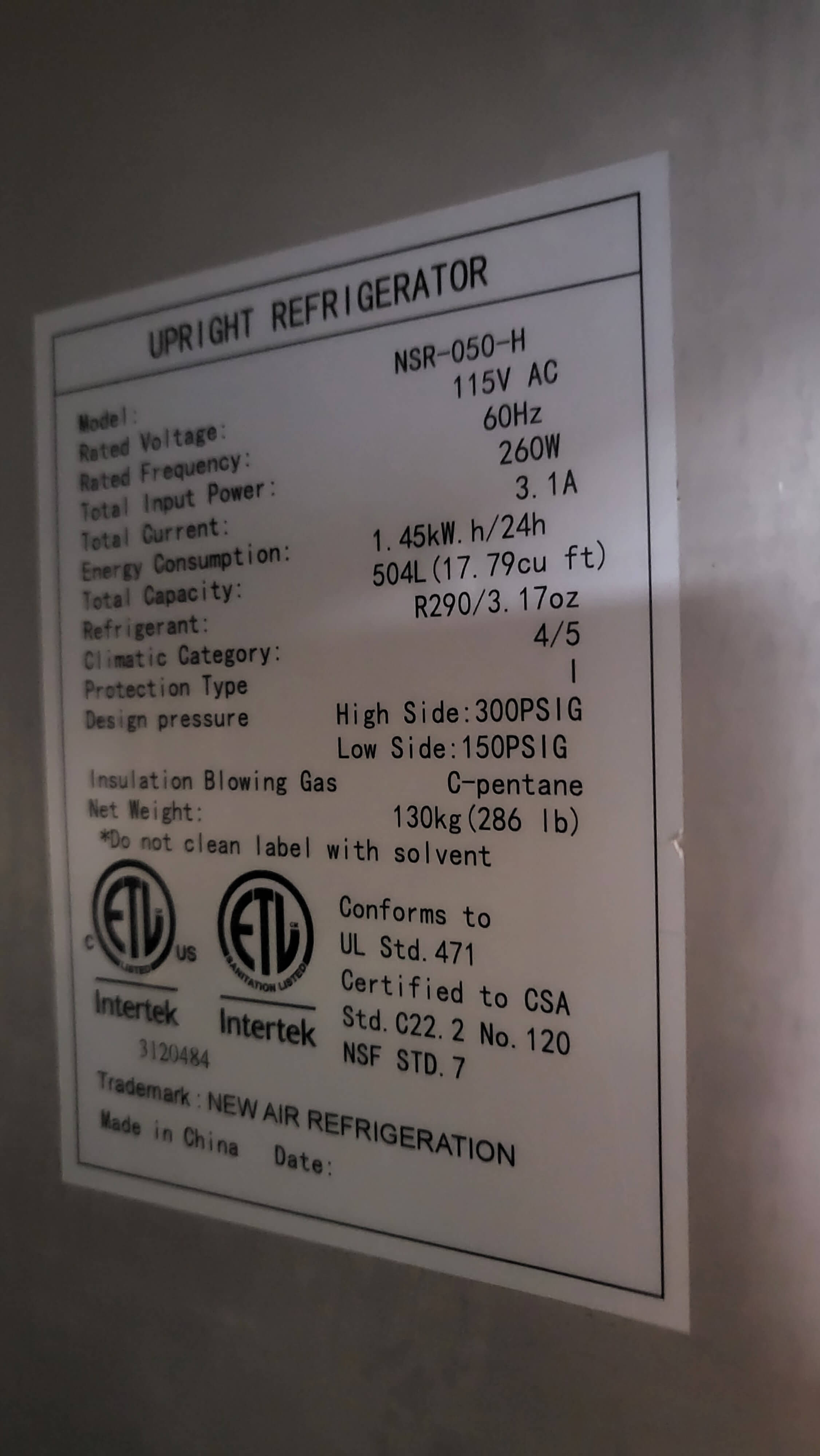 Thumbnail - New Air NSR-050-H Refrigeration (5)