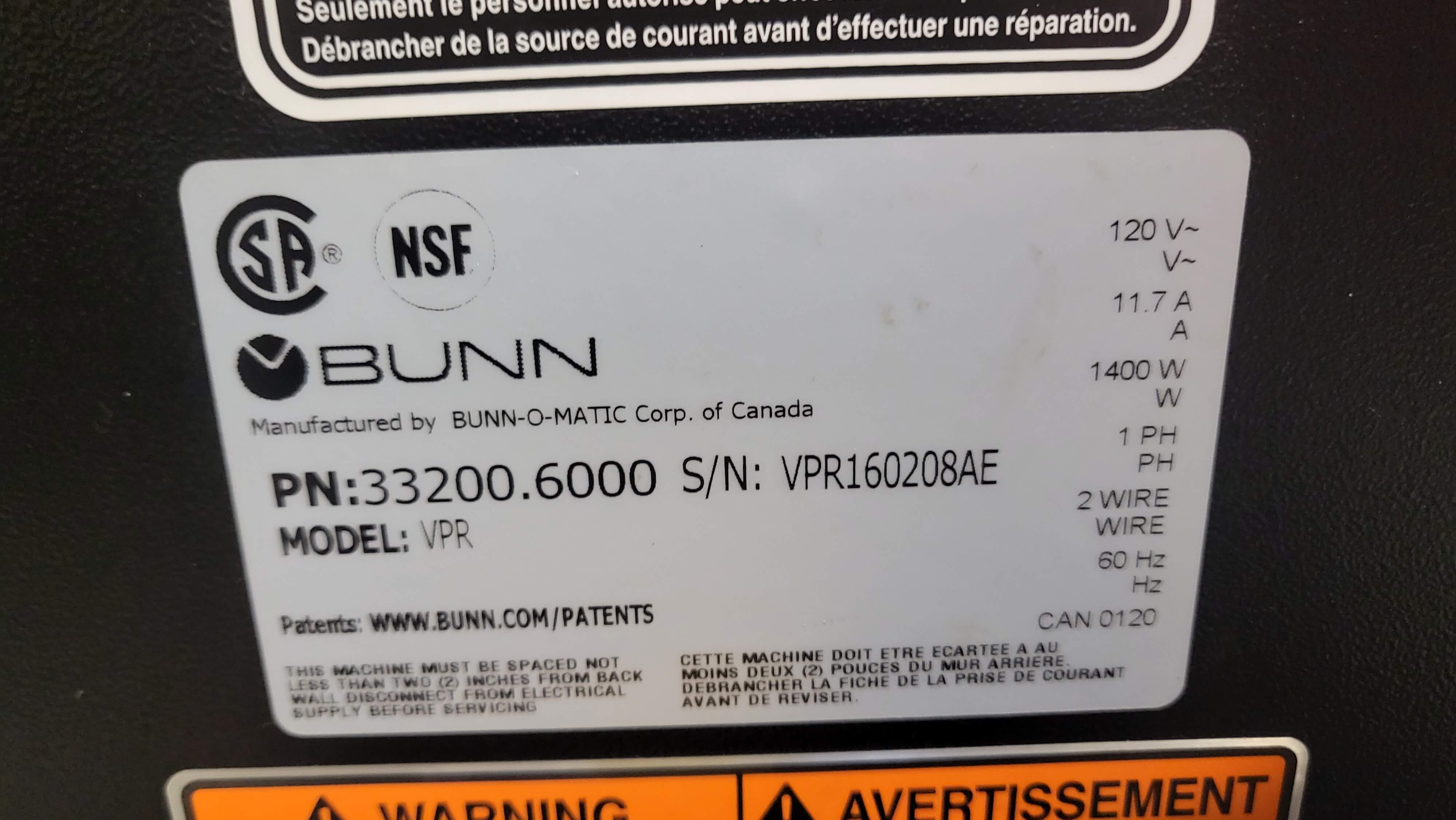 Thumbnail - Bunn VPR Coffee Brewer (6)