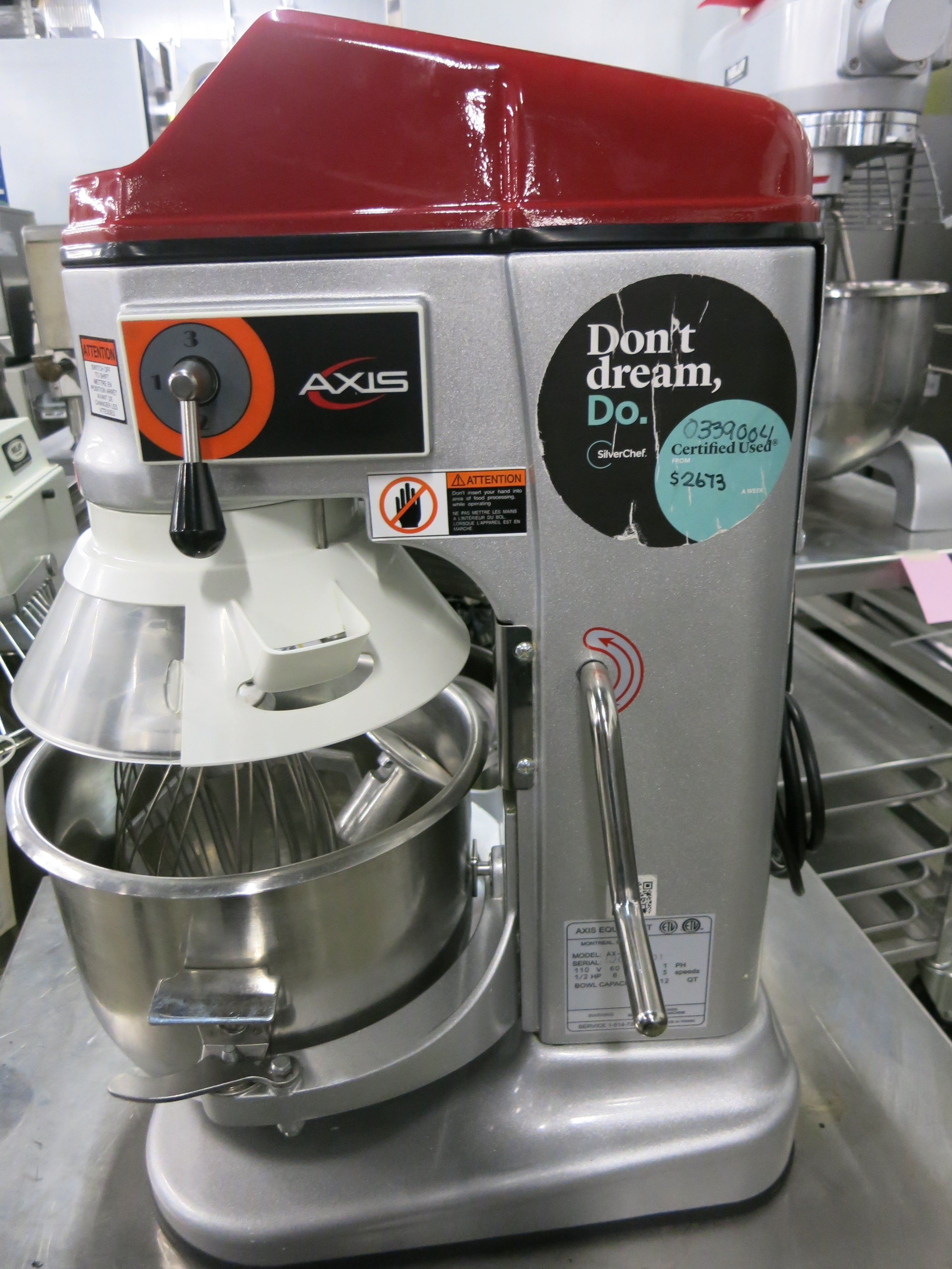 Thumbnail - Axis AX-M12 12Qt. Planetary Mixer (4)