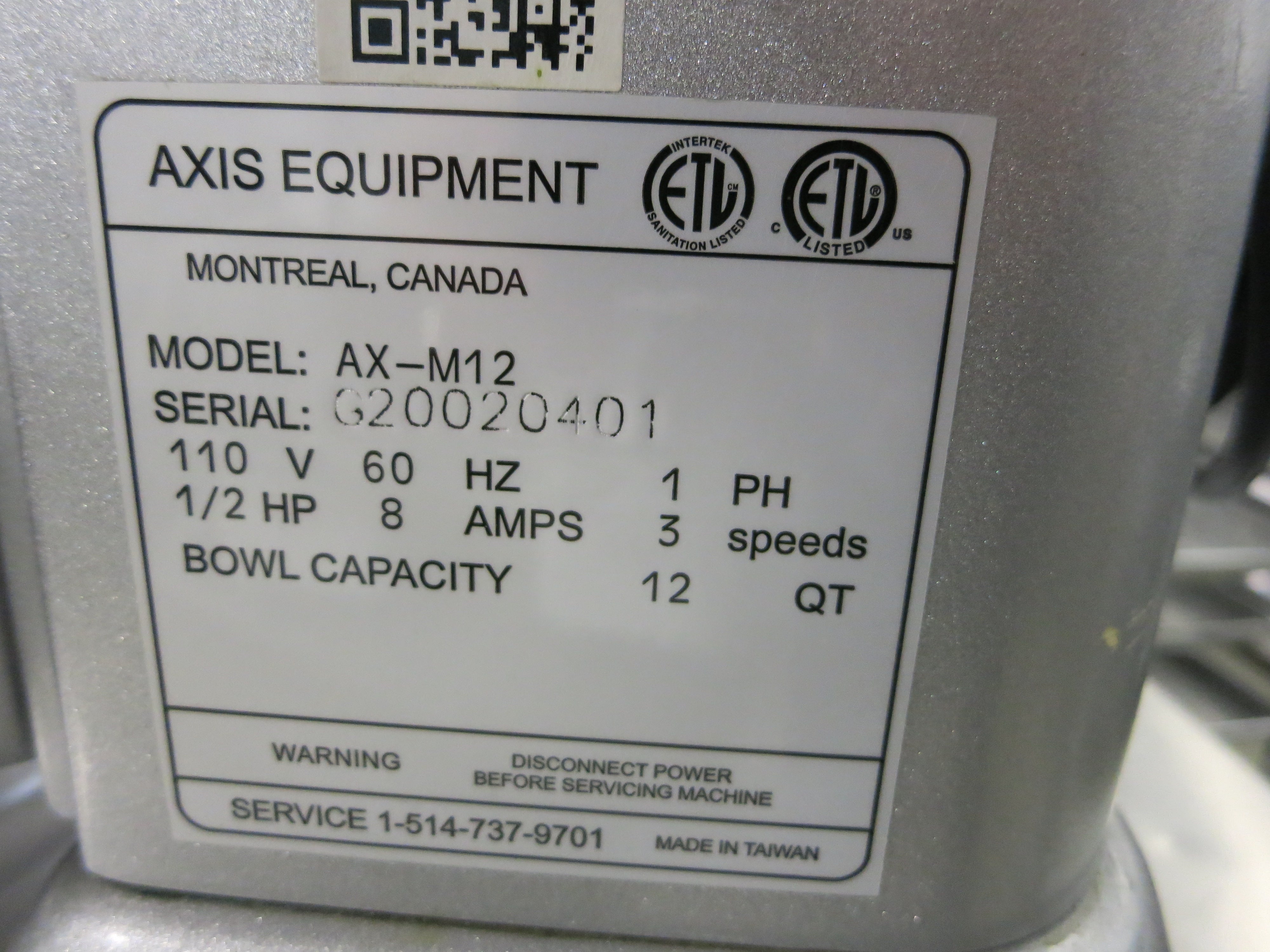 Thumbnail - Axis AX-M12 12Qt. Planetary Mixer (7)