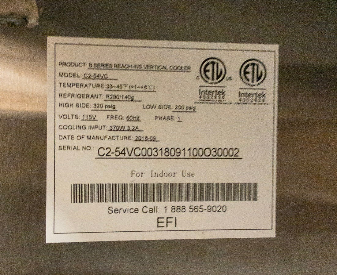 Thumbnail - EFI C2-54VC 2 Double Door Cooler (7)