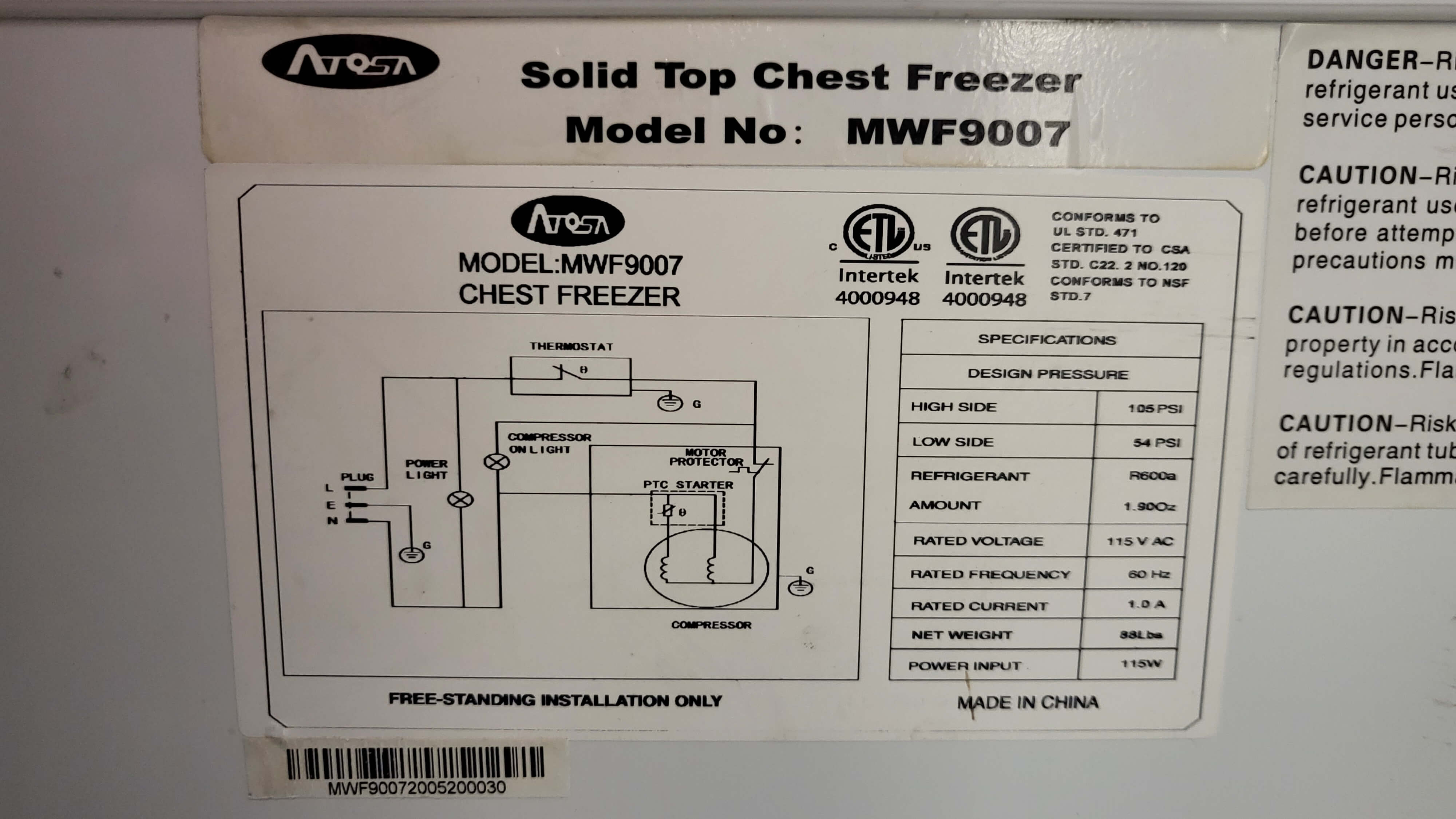 Thumbnail - Omcan MWF9007 Chest Freezer (5)