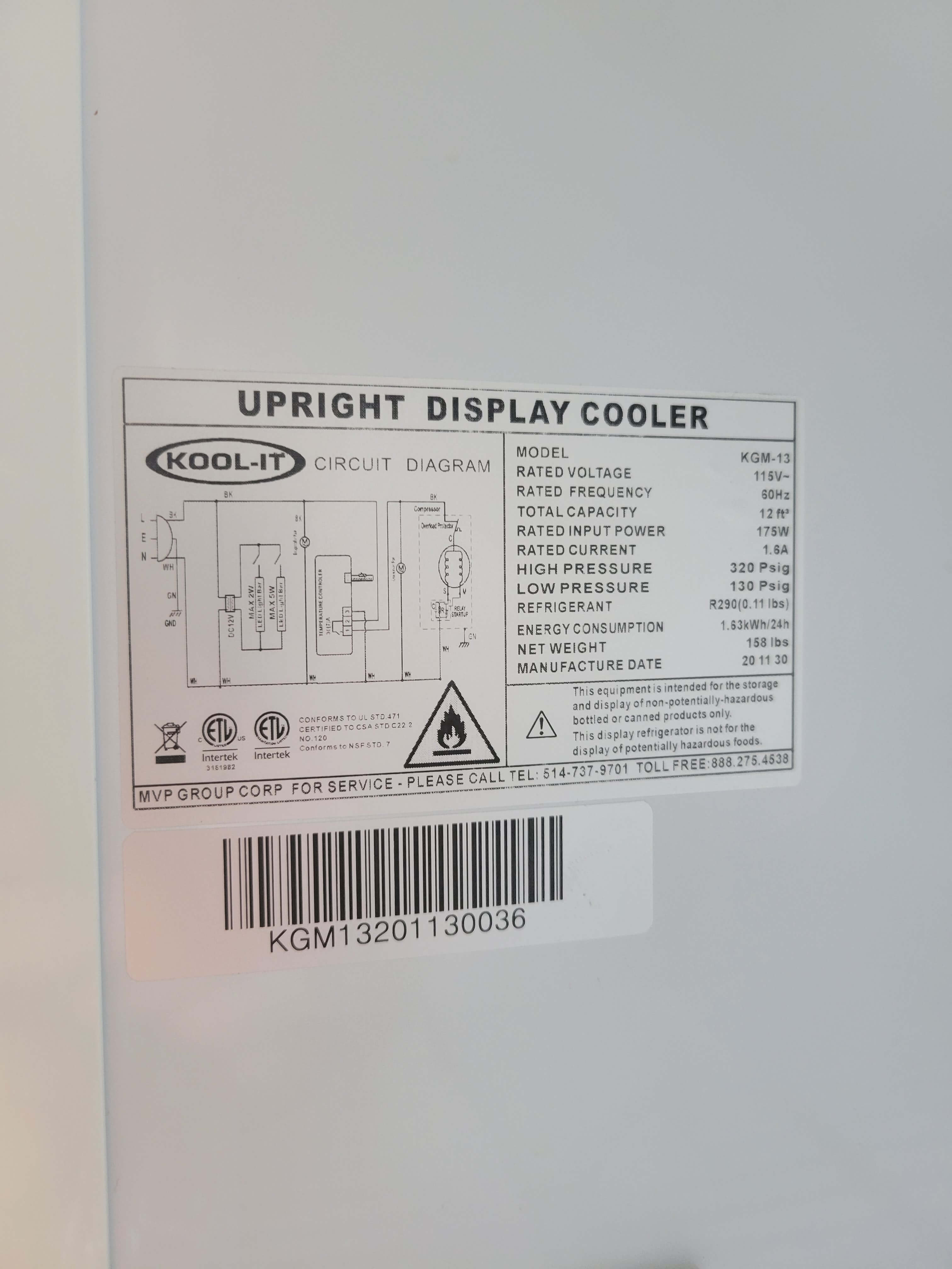 Thumbnail - Kool-It KGM-13 Glass Door Refrigerator (6)