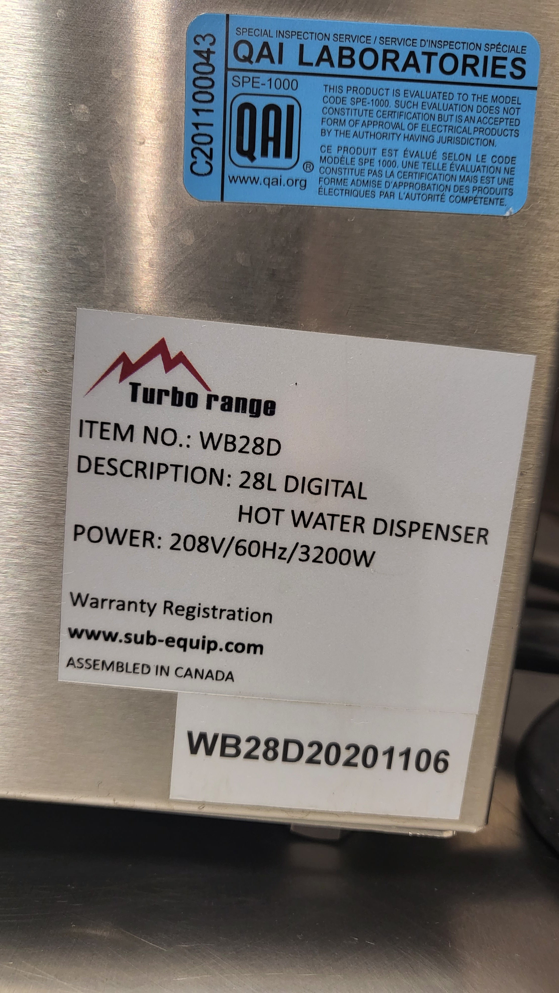 Thumbnail - Turbo Range WB-28D Hot Water Dispenser (4)