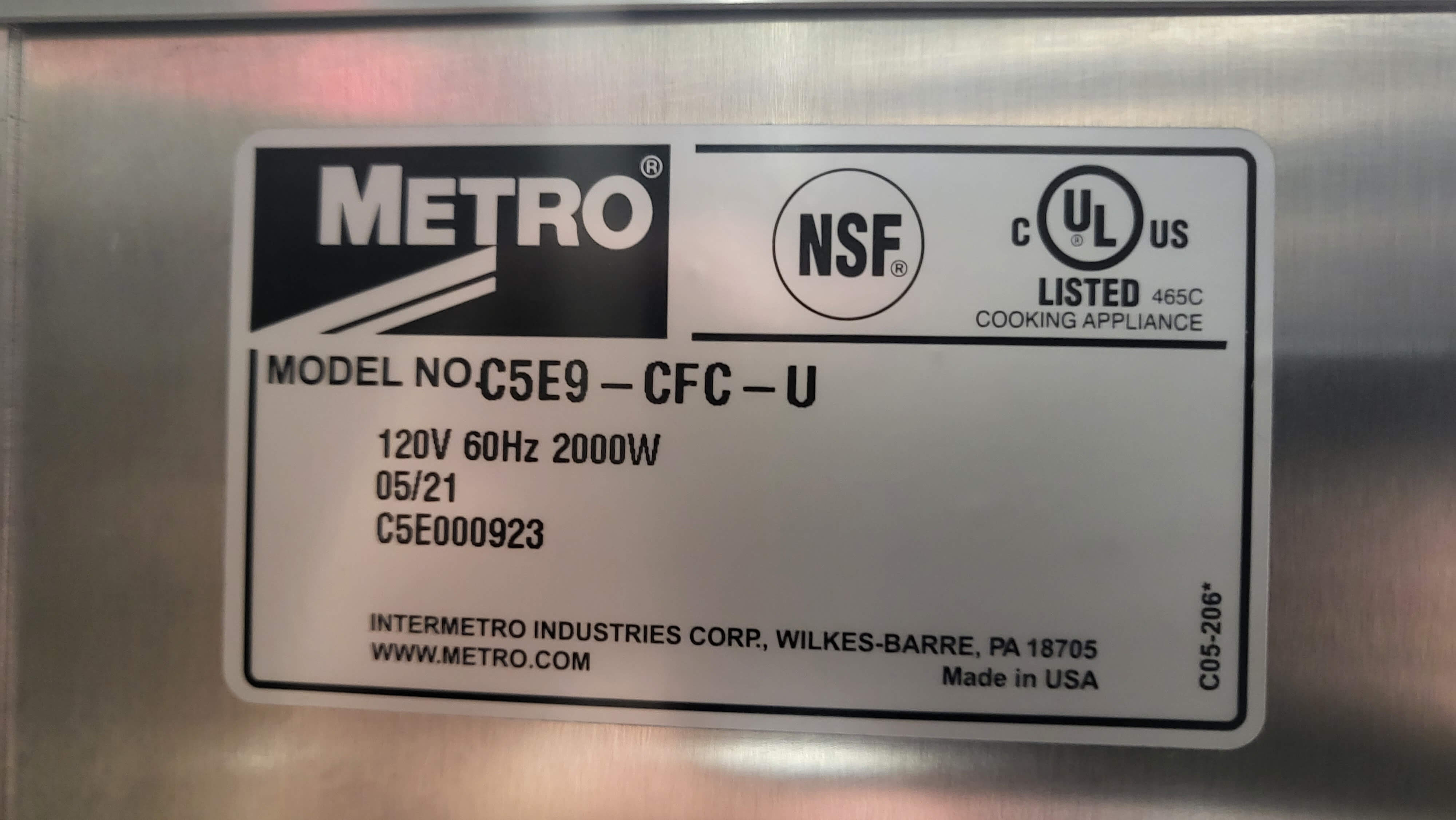Thumbnail - Metro C5E9-CFC-U Holding Cabinet (5)