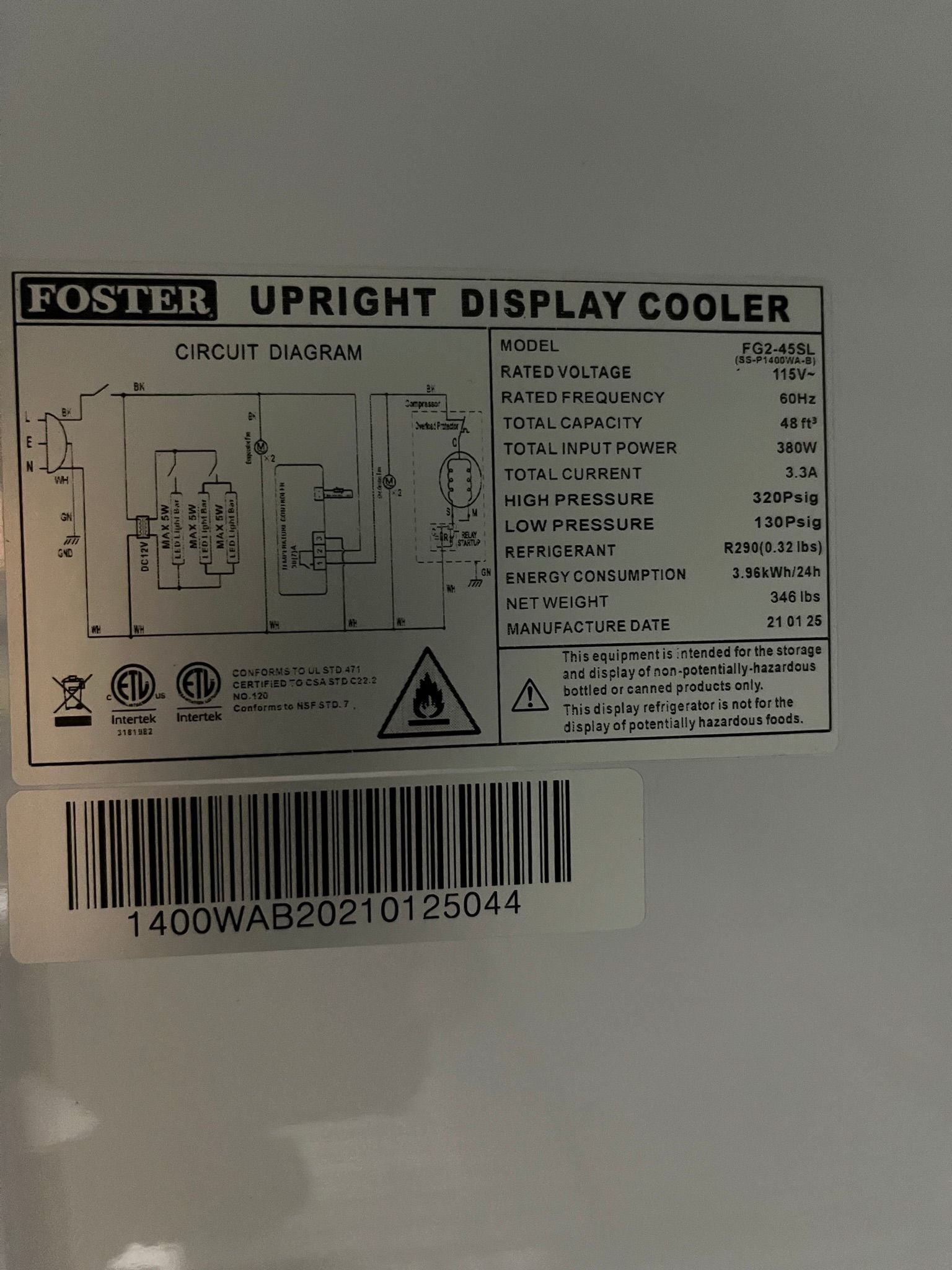 Thumbnail - Foster FG2-45SL Merchandiser Cooler (3)