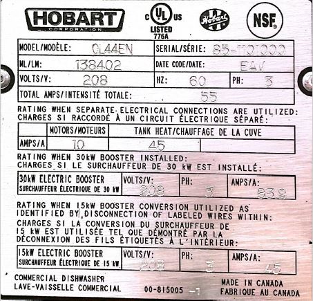 Thumbnail - Hobart CL44EN-Bas Single Tank Conveyor Dishwashing Machine