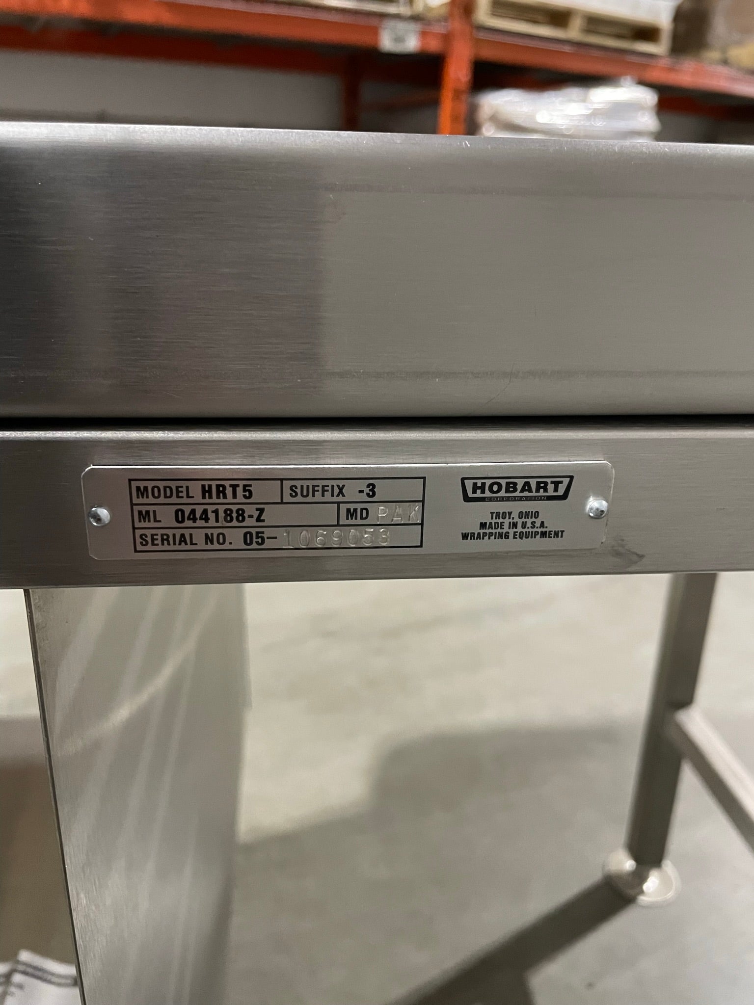 Thumbnail - Hobart HRT5-3 Roller Table