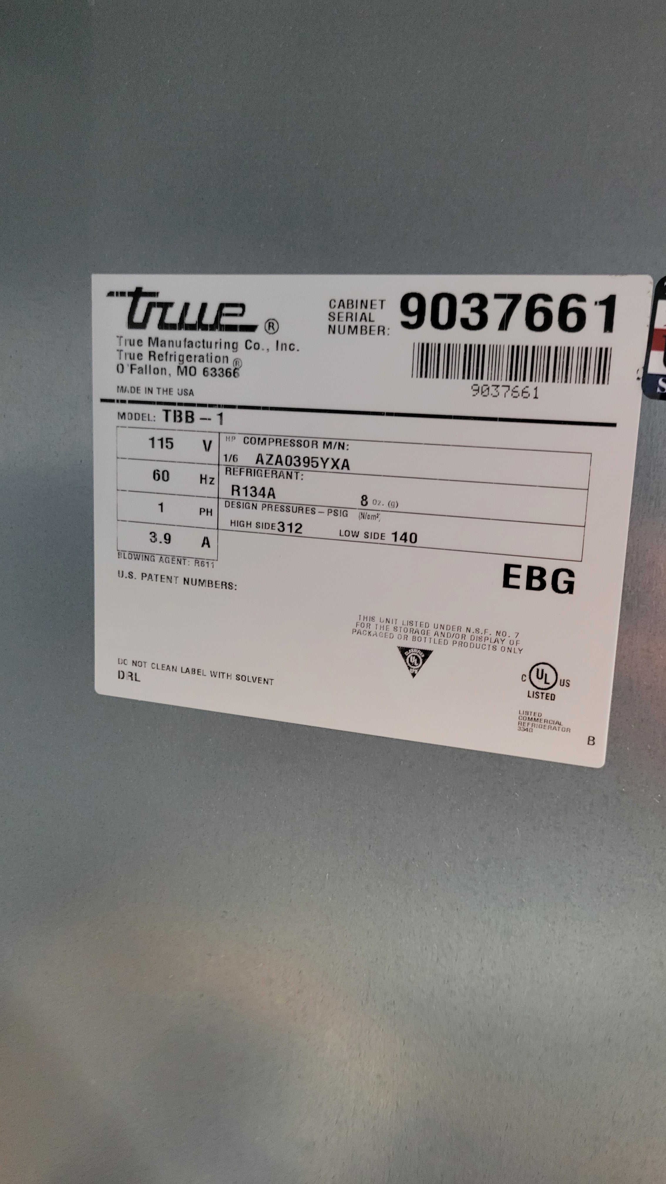 Thumbnail - True TBB-1 Backbar Refrigerator